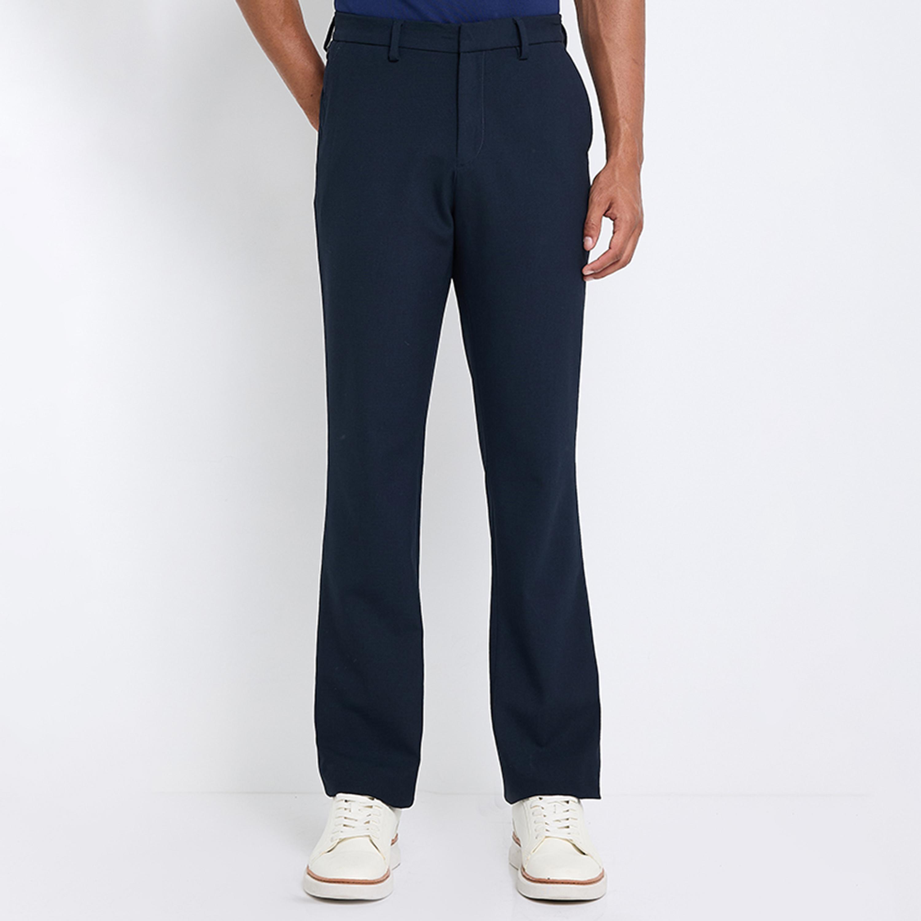 BEN SHERMAN Plain Mid-Rise Hook & Zip Fly Men's Trousers-men-clothing-bottoms-trousersandchinos-trousers-image-1