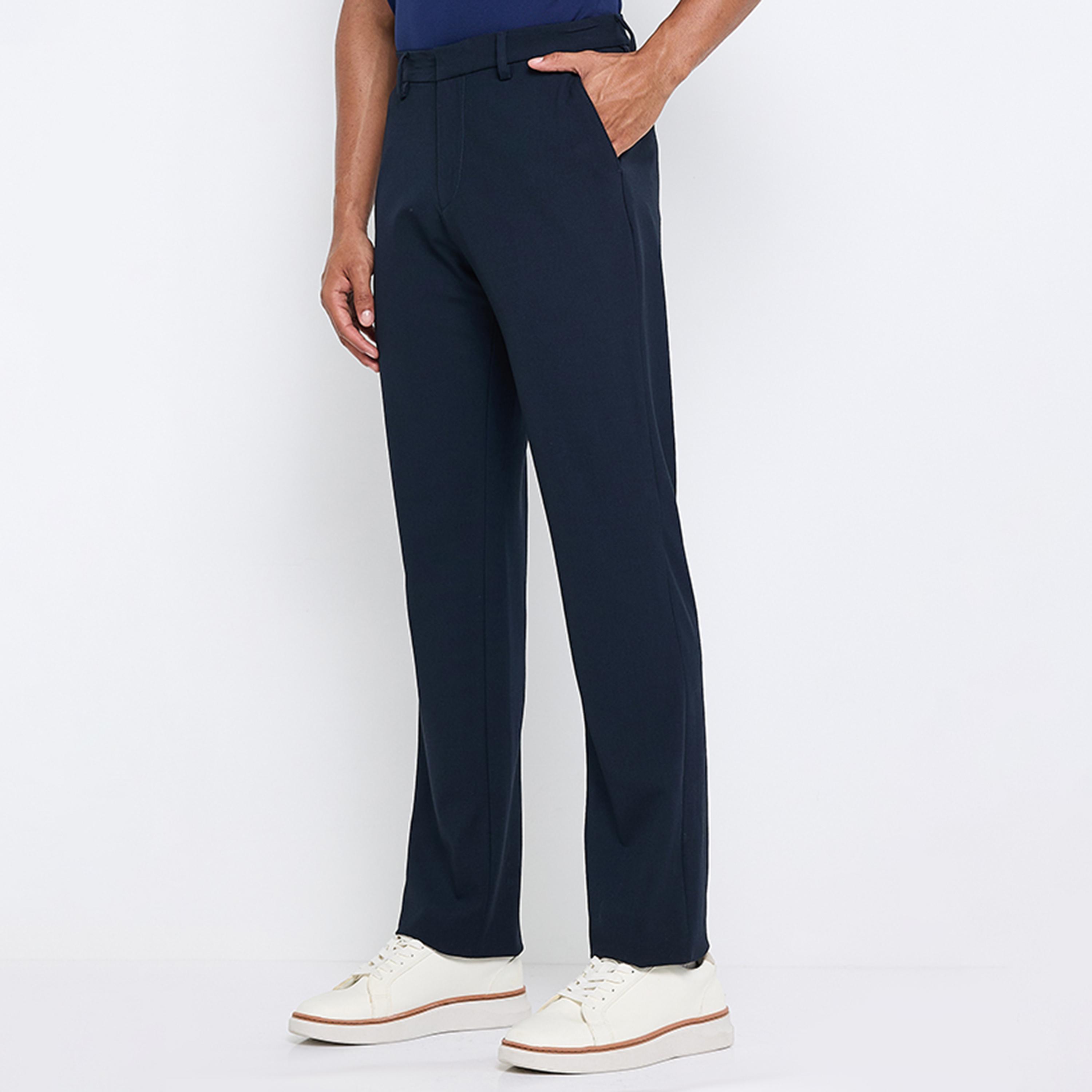 بنطلون رجالي سادة بخصر متوسط ​​ورباط مطاطي من بن شيرمان-men-clothing-bottoms-trousersandchinos-trousers-image-4