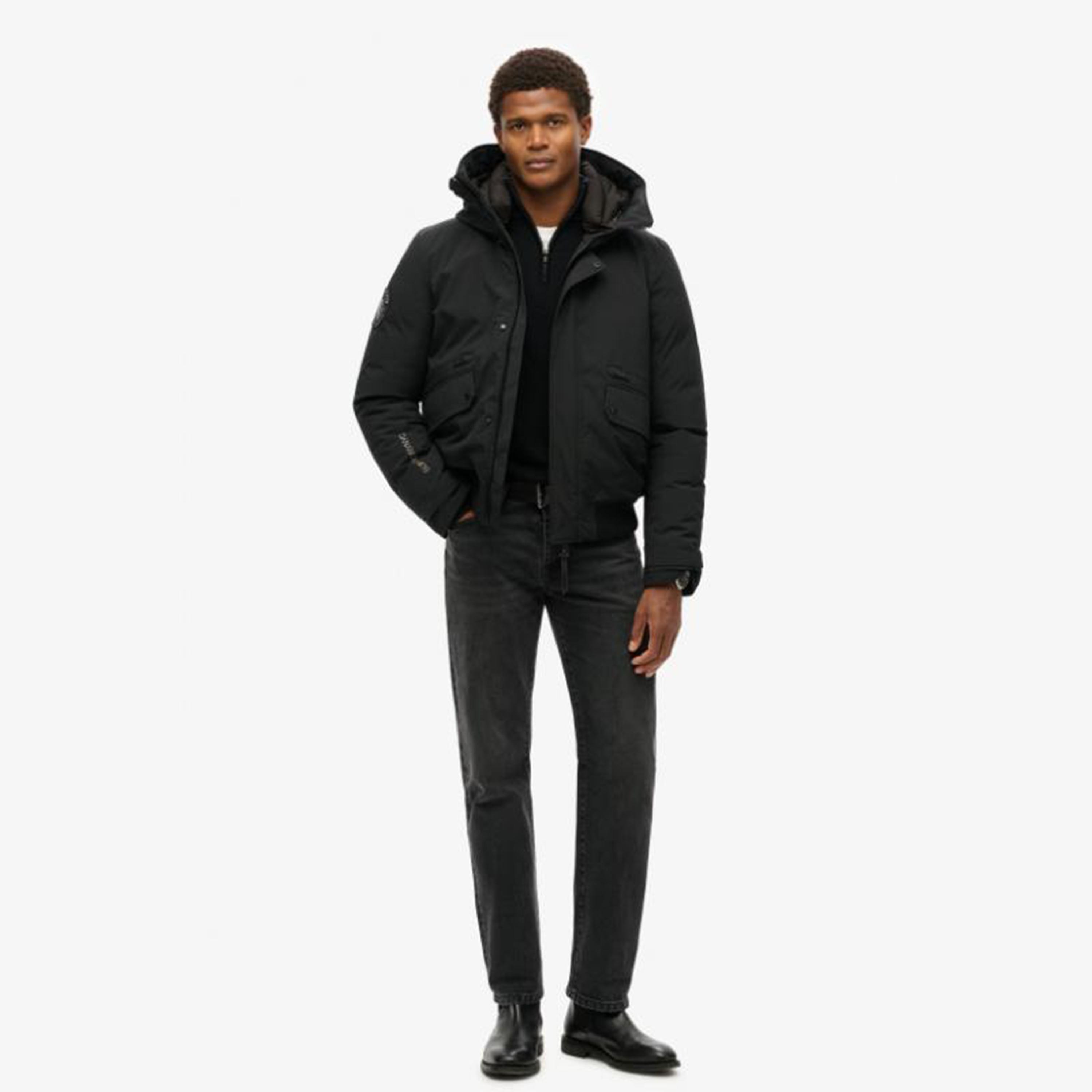 جاكيت بومبر رجالي سادة بأكمام طويلة وغطاء رأس من سوبر دراي-men-clothing-jacketsandblazers-jackets-image-2
