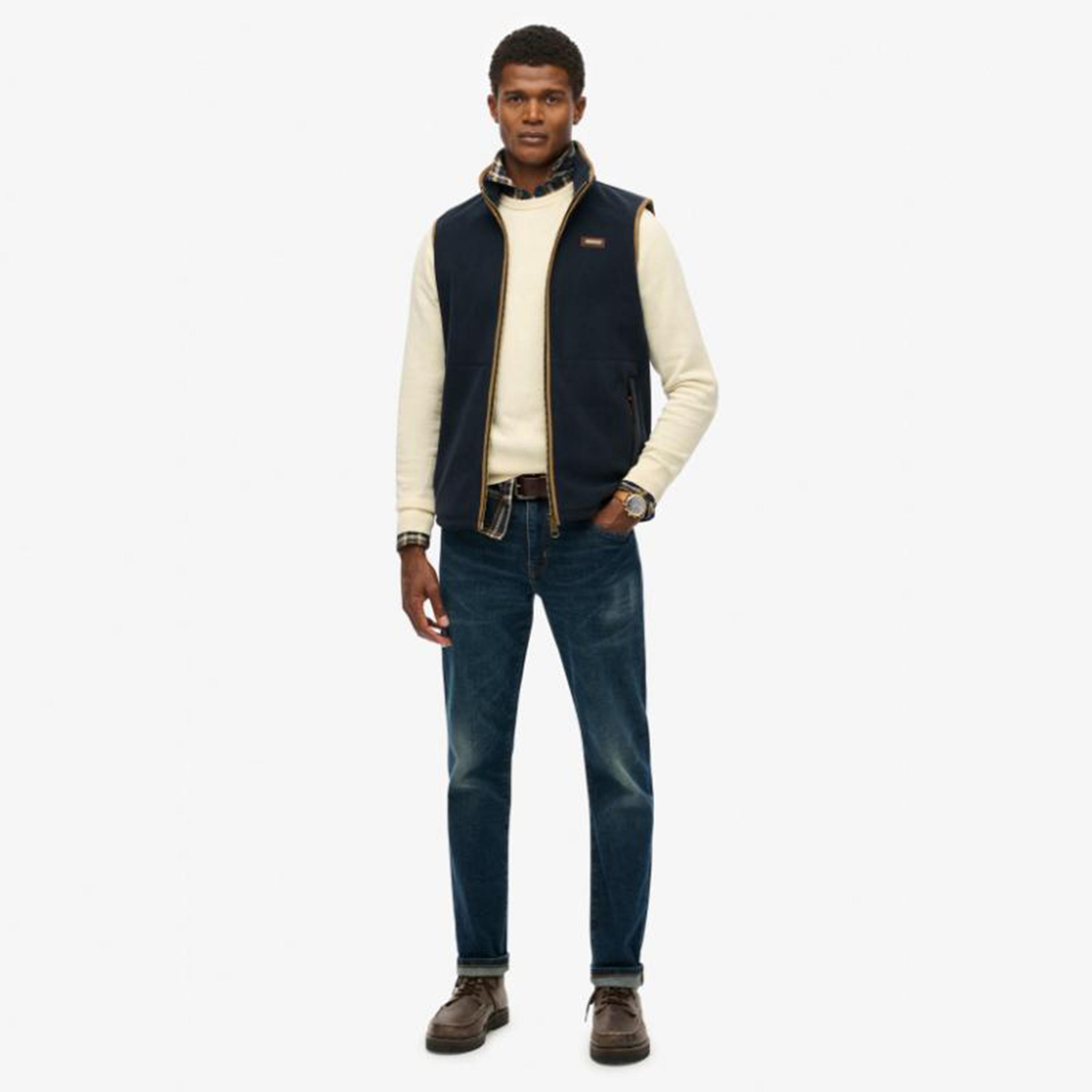 جيليه رجالي سادة بدون أكمام وبياقة عالية من سوبر دراي-men-clothing-jacketsandblazers-jackets-image-2