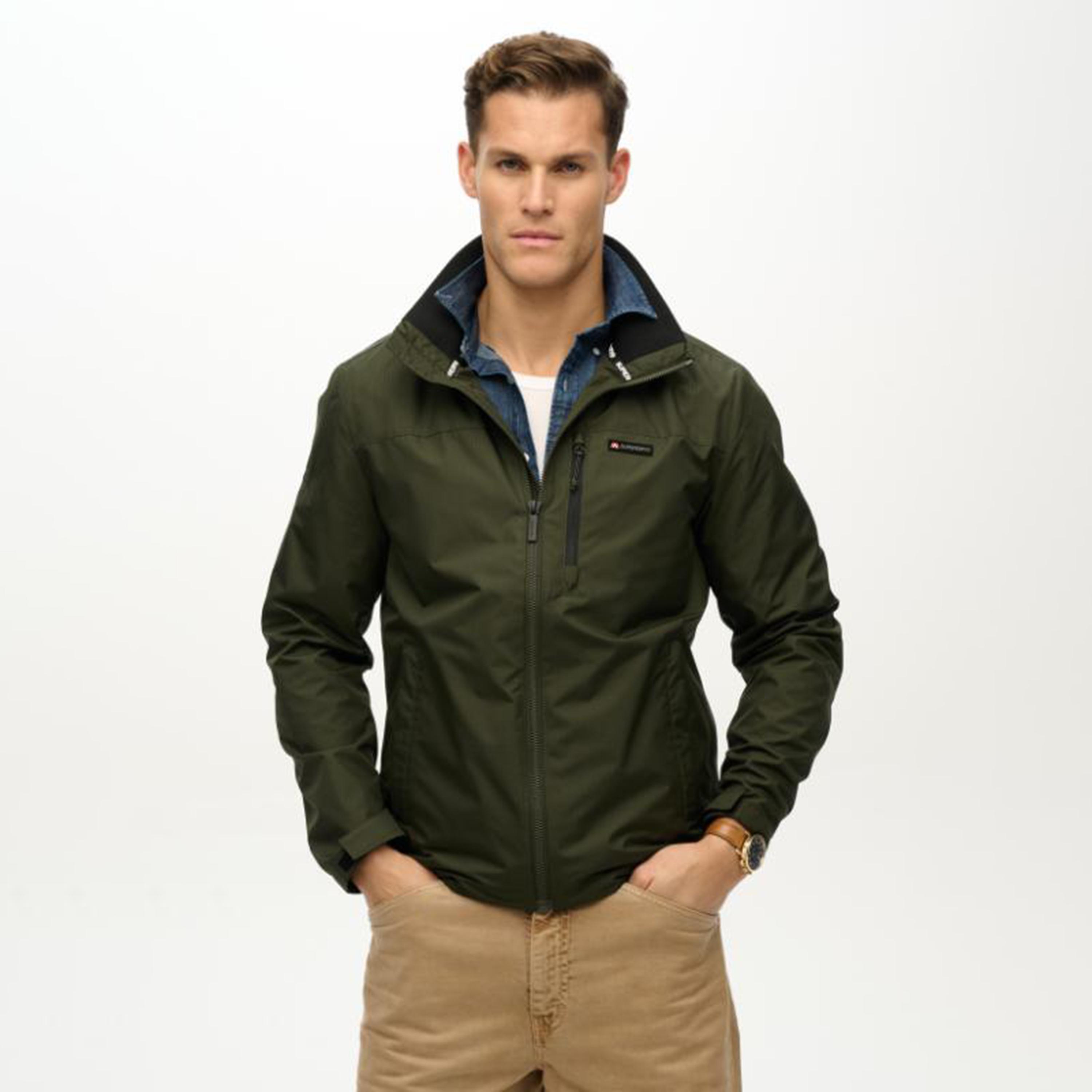 جاكيت واقي من الرياح رجالي سادة بأكمام طويلة وبياقة عالية من سوبر دراي-men-clothing-jacketsandblazers-jackets-image-1