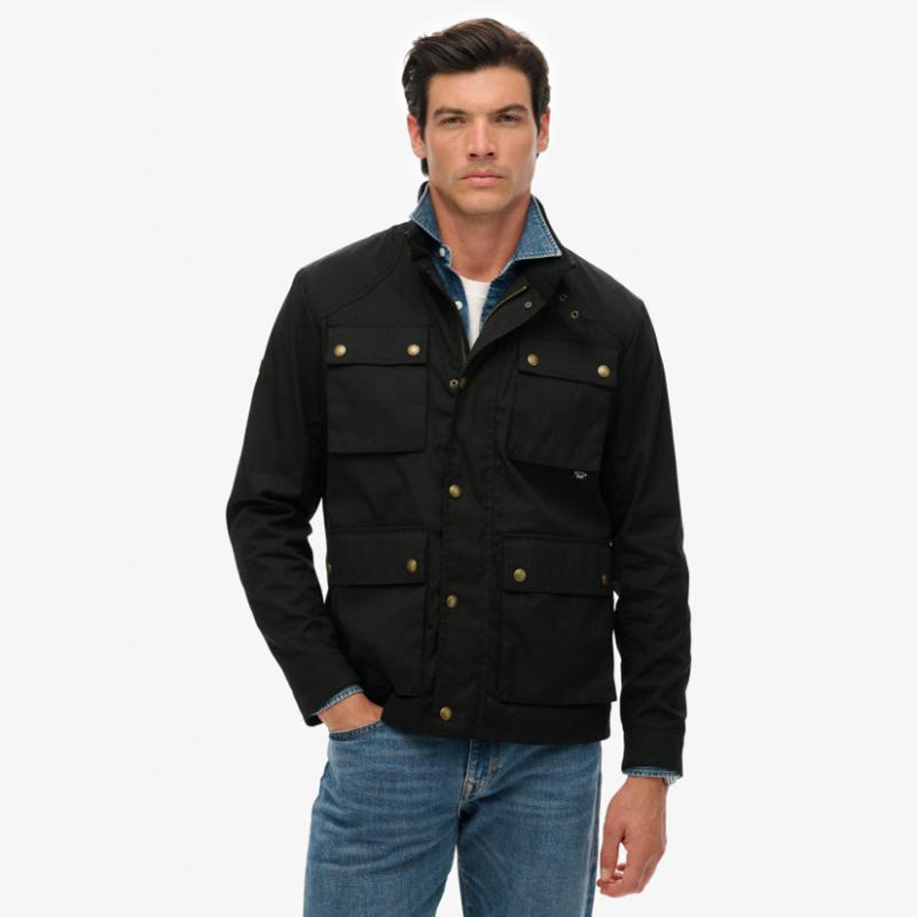 Superdry Plain Collared Long Sleeves Men's Racer Jacket-men-clothing-jacketsandblazers-jackets-image-1