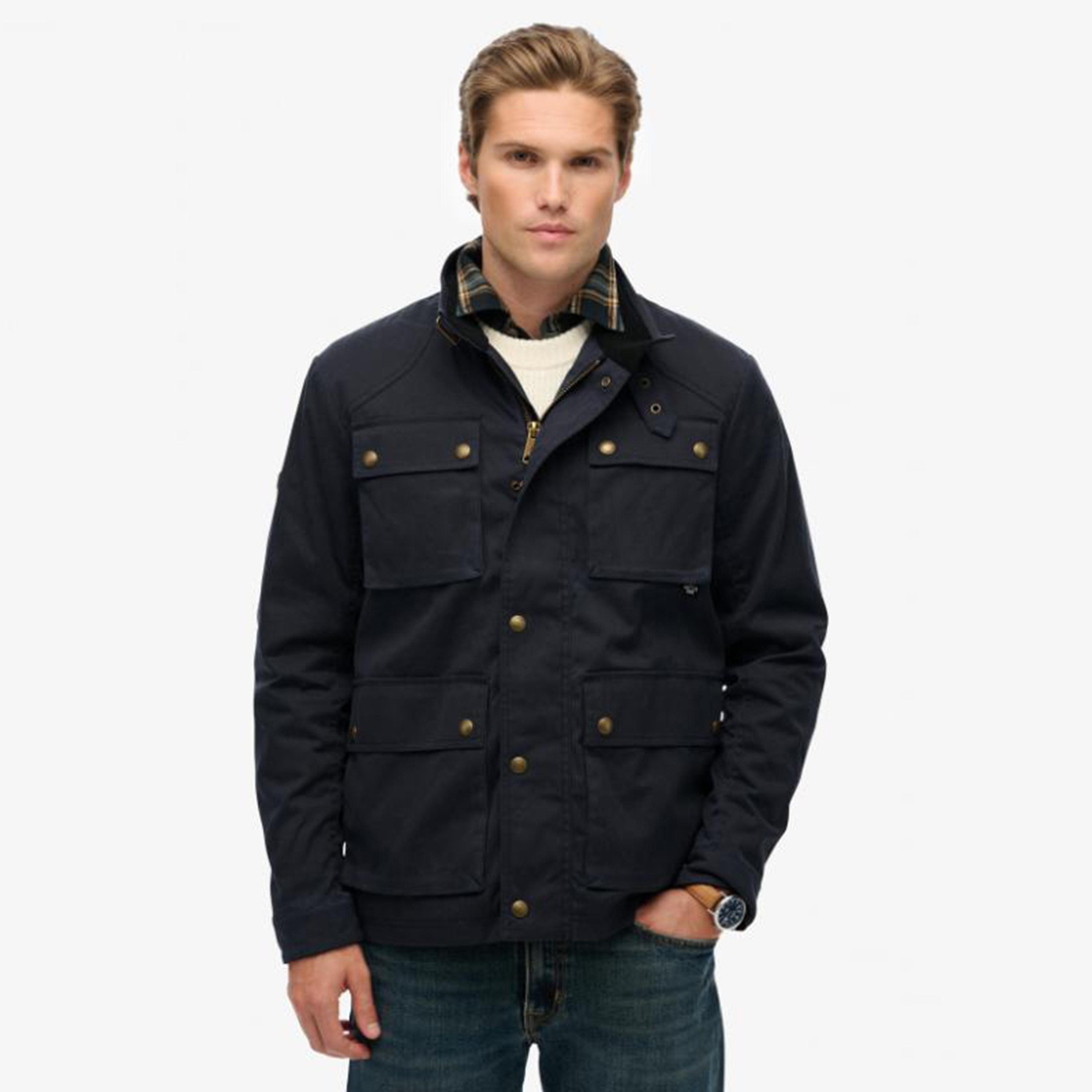 Superdry Plain High Neck Long Sleeves Men's Racer Jacket-men-clothing-jacketsandblazers-jackets-image-1