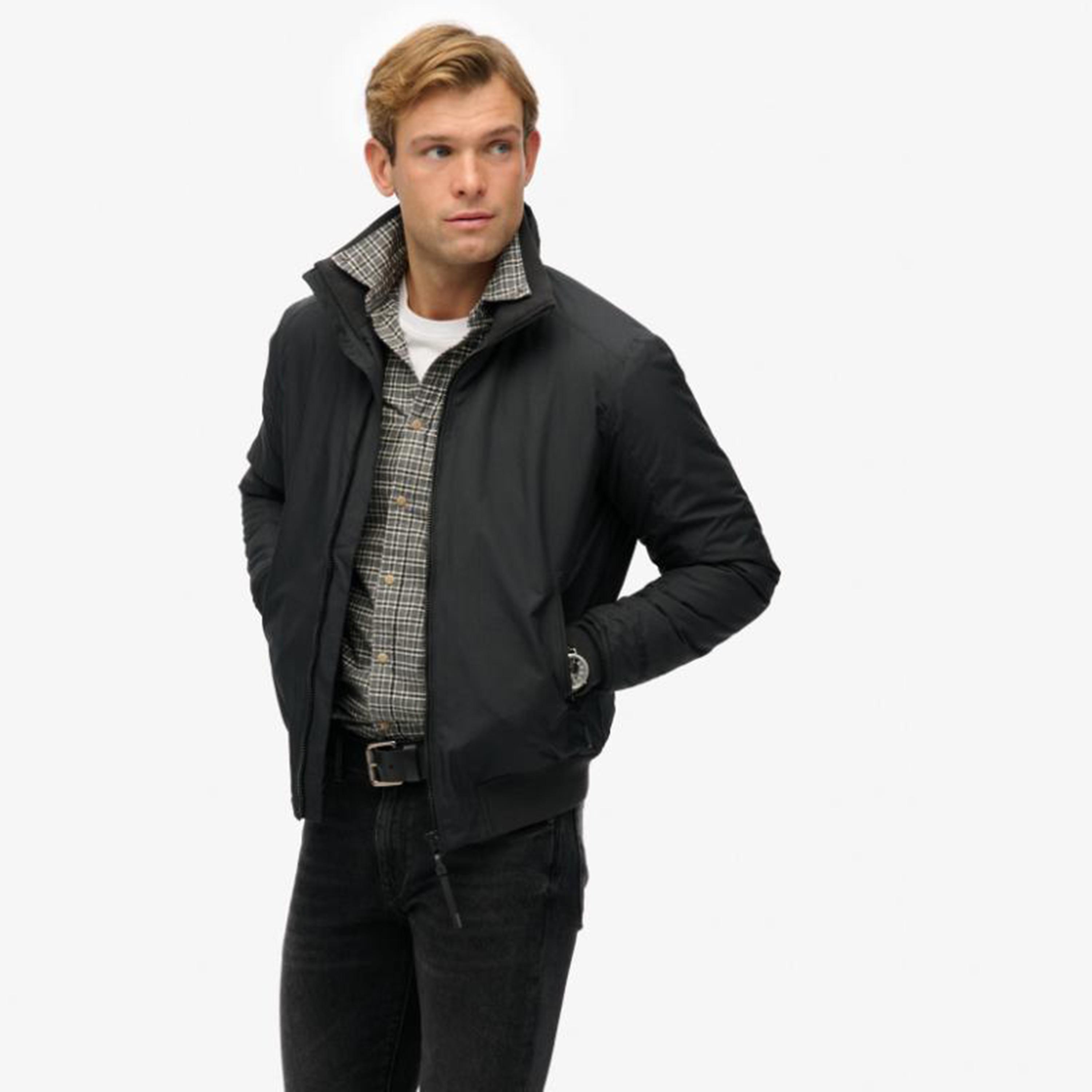 Superdry Plain High Neck Long Sleeves Men's Harrington Jacket-men-clothing-jacketsandblazers-jackets-image-4