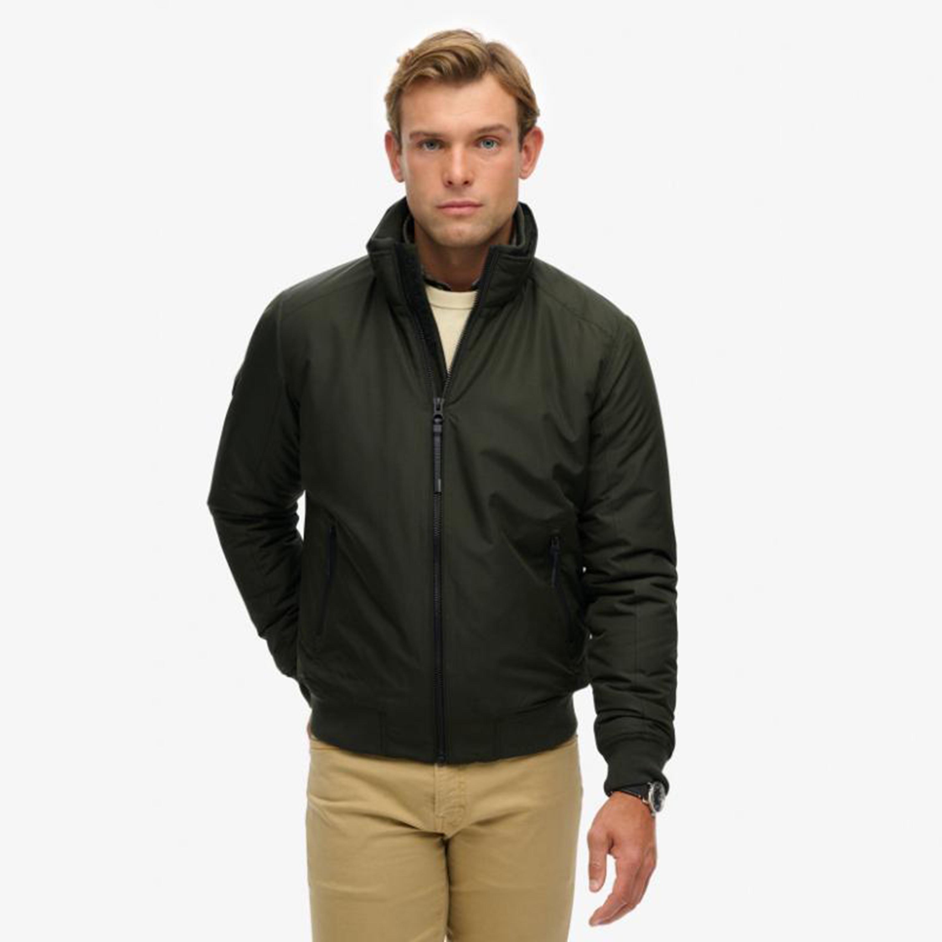 Superdry Plain High Neck Long Sleeves Men's Harrington Jacket-men-clothing-jacketsandblazers-jackets-image-1