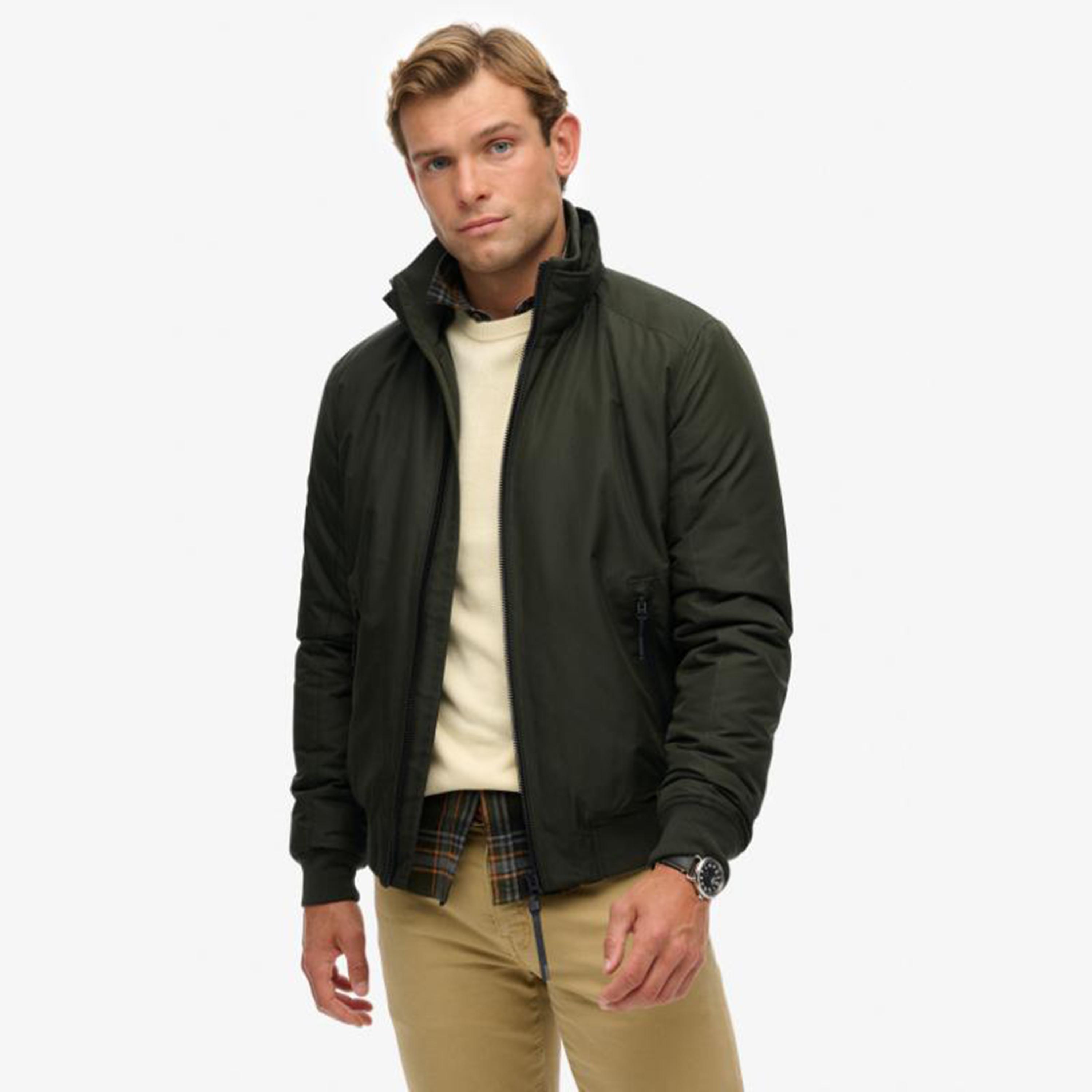 Superdry Plain High Neck Long Sleeves Men's Harrington Jacket-men-clothing-jacketsandblazers-jackets-image-4