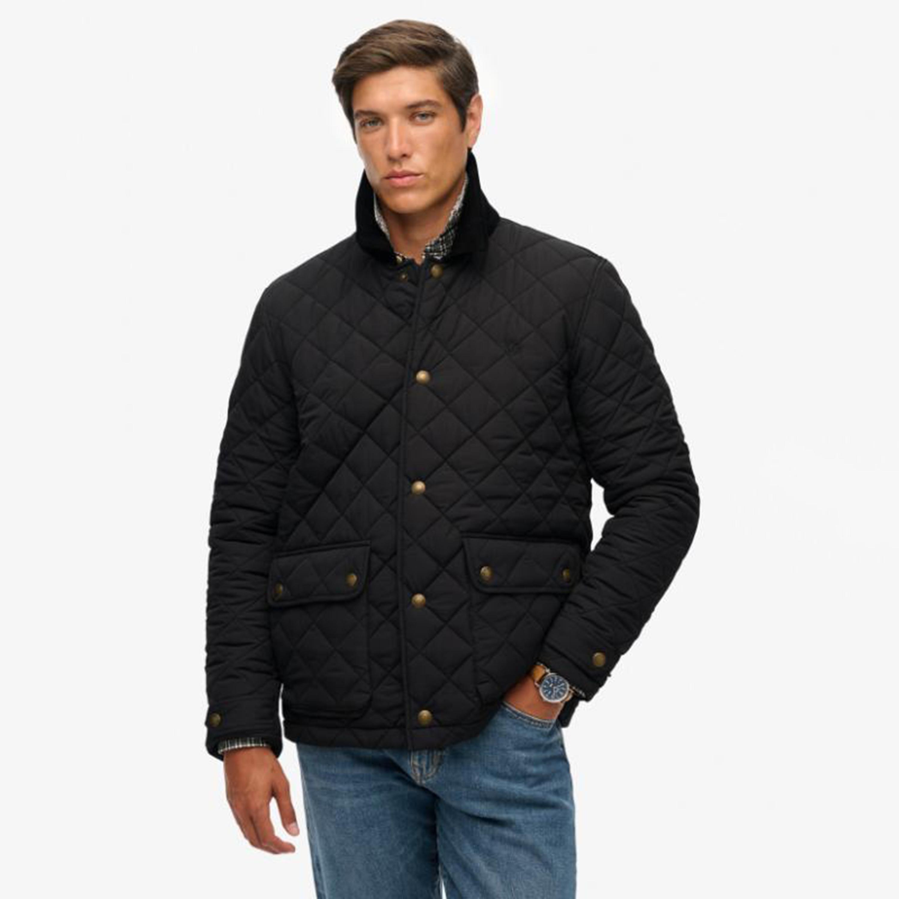 Superdry Plain Collared Long Sleeves Men's Quilted Jacket-men-clothing-jacketsandblazers-jackets-image-1