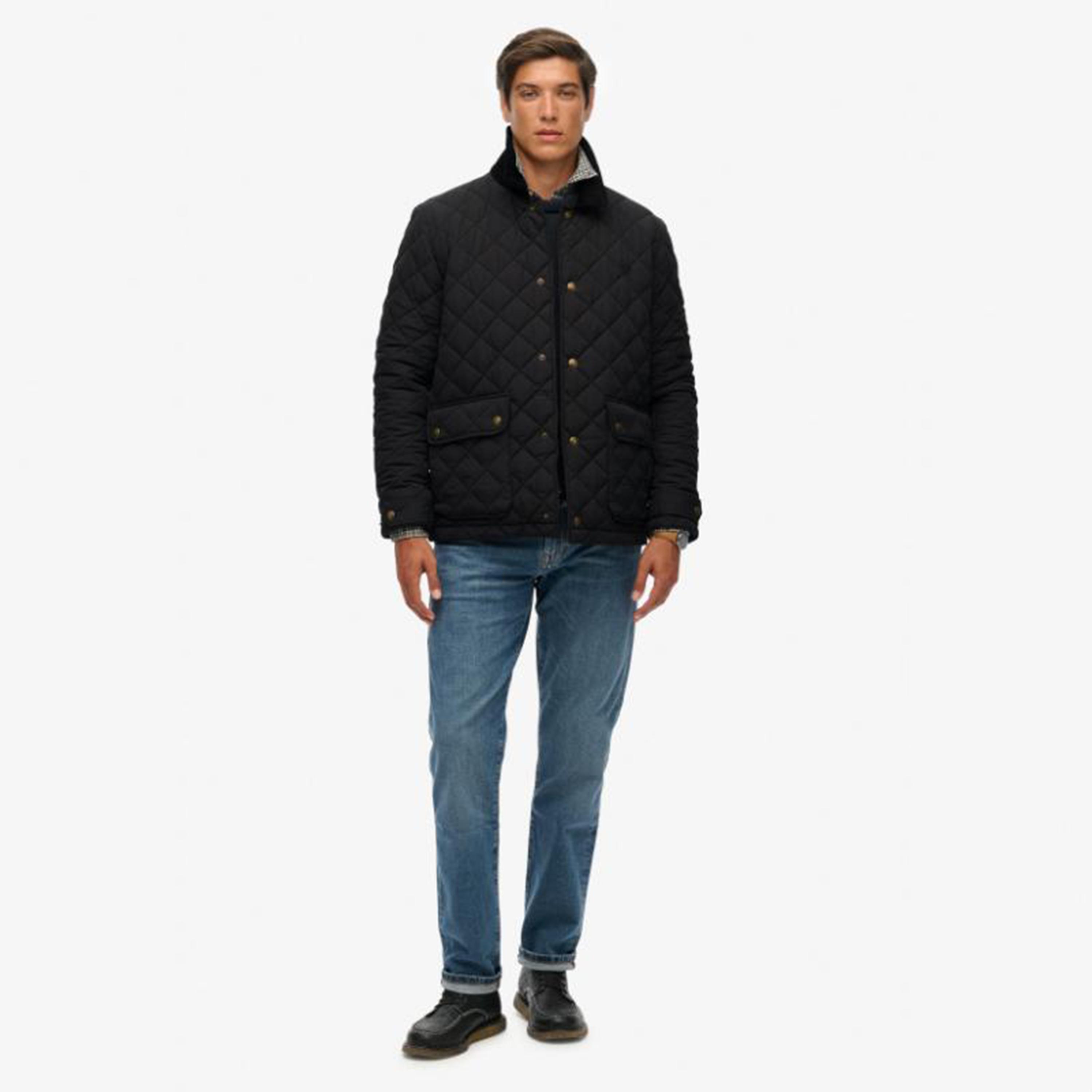 Superdry Plain Collared Long Sleeves Men's Quilted Jacket-men-clothing-jacketsandblazers-jackets-image-2