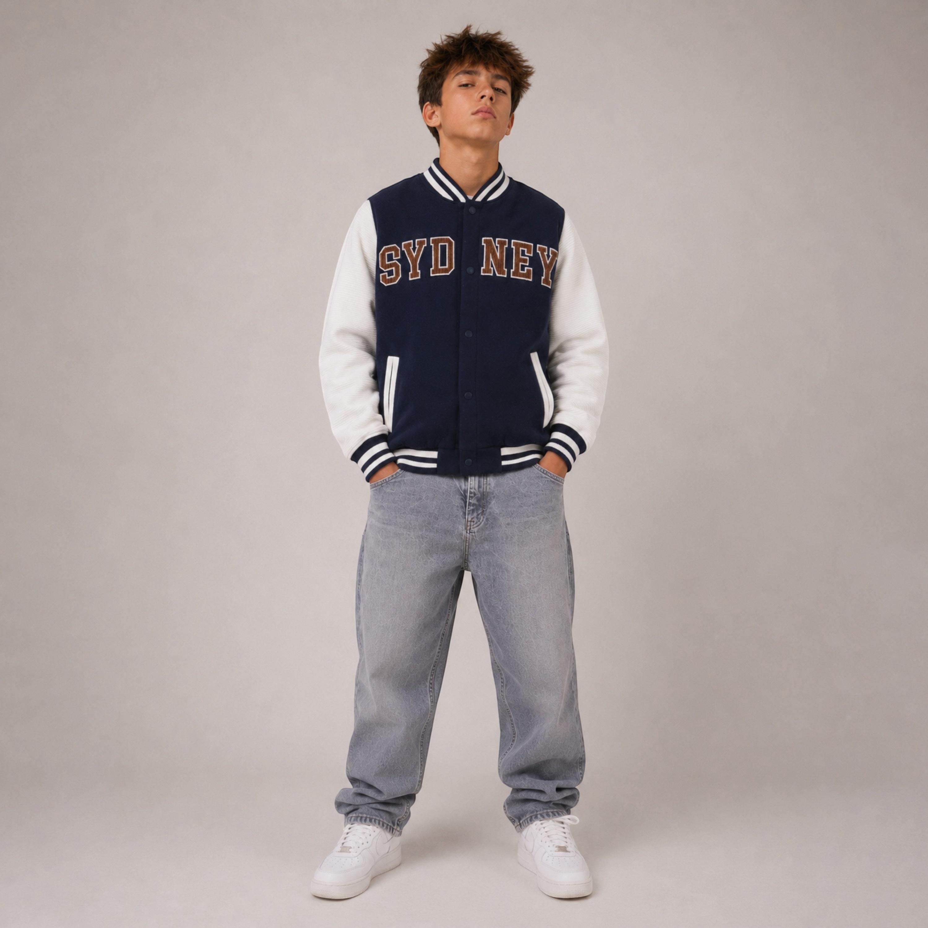 جاكيت غرافيك بأكمام طويلة بطبعة سيدني من ديركجي-boys-clothing-jacketsandcoats-image-2