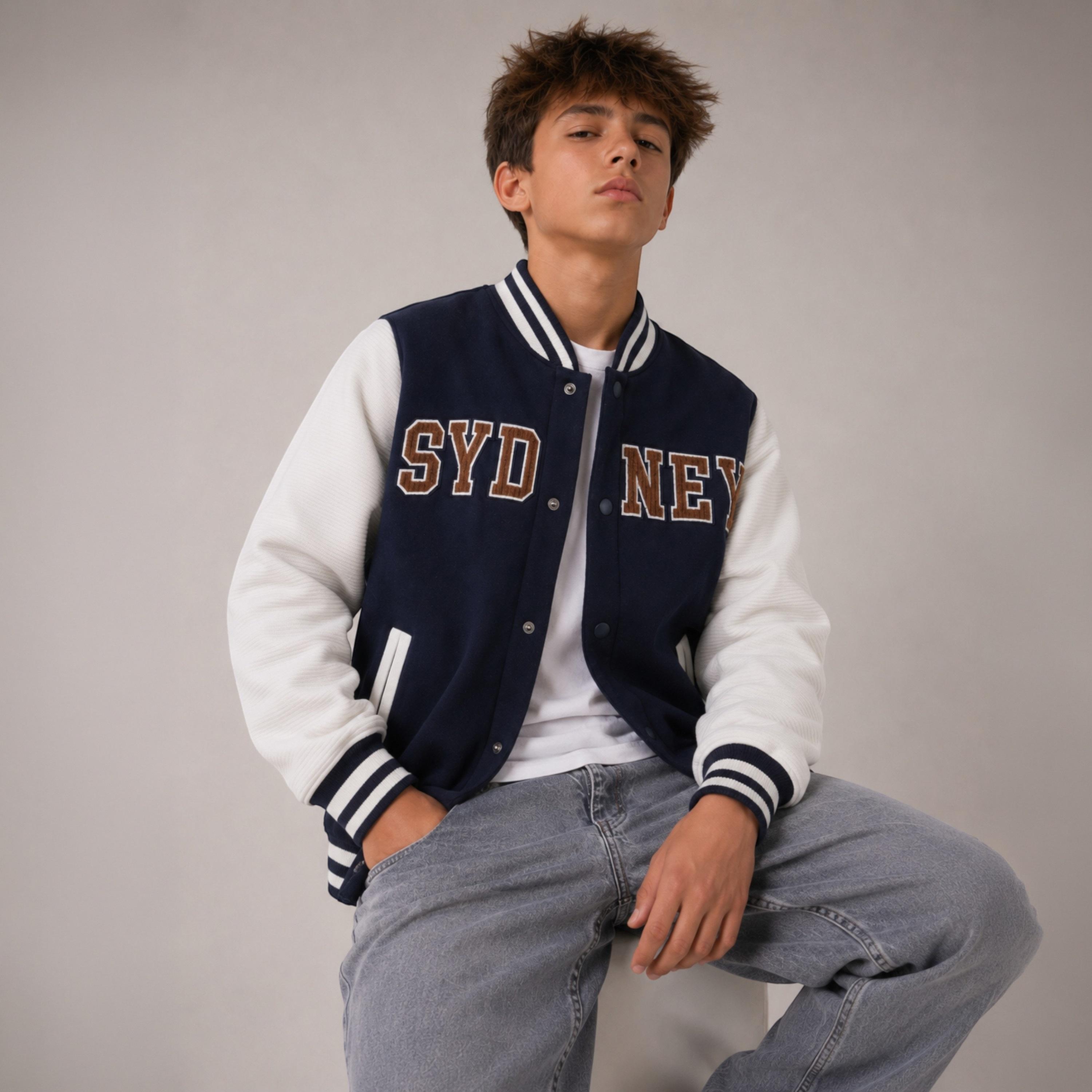 جاكيت غرافيك بأكمام طويلة بطبعة سيدني من ديركجي-boys-clothing-jacketsandcoats-image-4