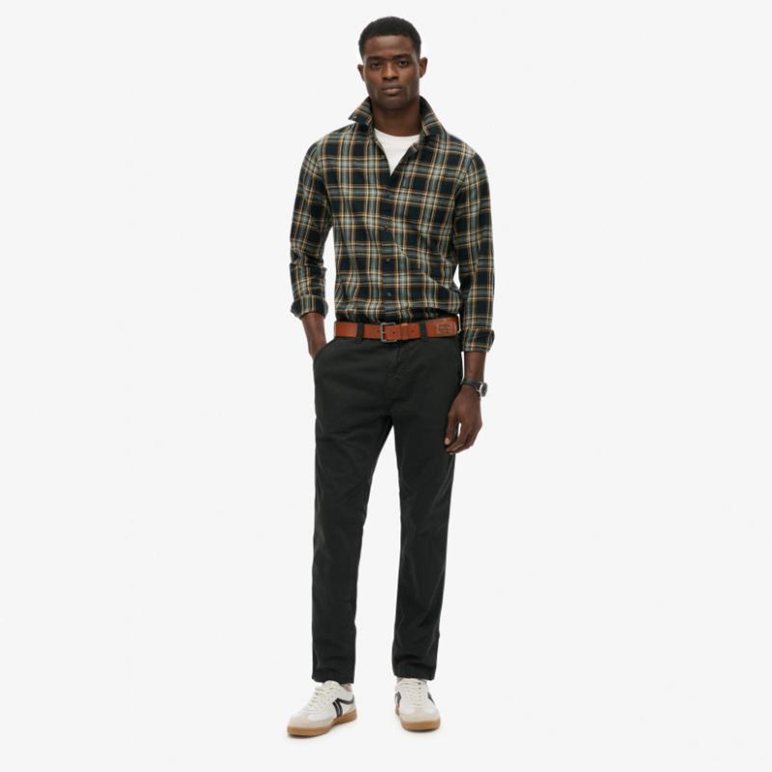 بنطلون تشينو رجالي سادة بخصر متوسط وإغلاق بأزرار وسحاب من سوبر دراي-men-clothing-bottoms-trousersandchinos-chinos-image-4