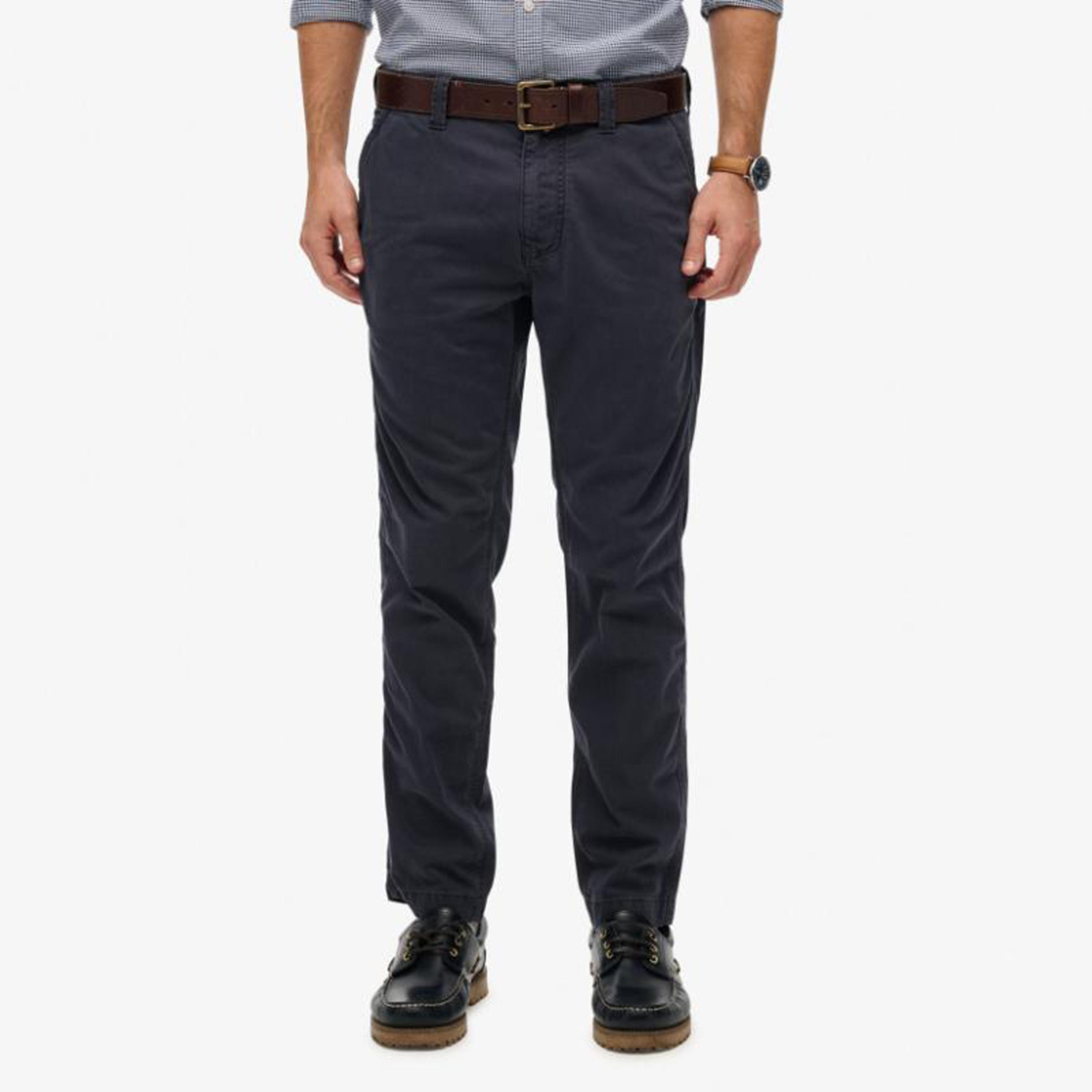 بنطلون تشينو رجالي سادة بخصر متوسط وإغلاق بأزرار وسحاب من سوبر دراي-men-clothing-bottoms-trousersandchinos-chinos-image-5