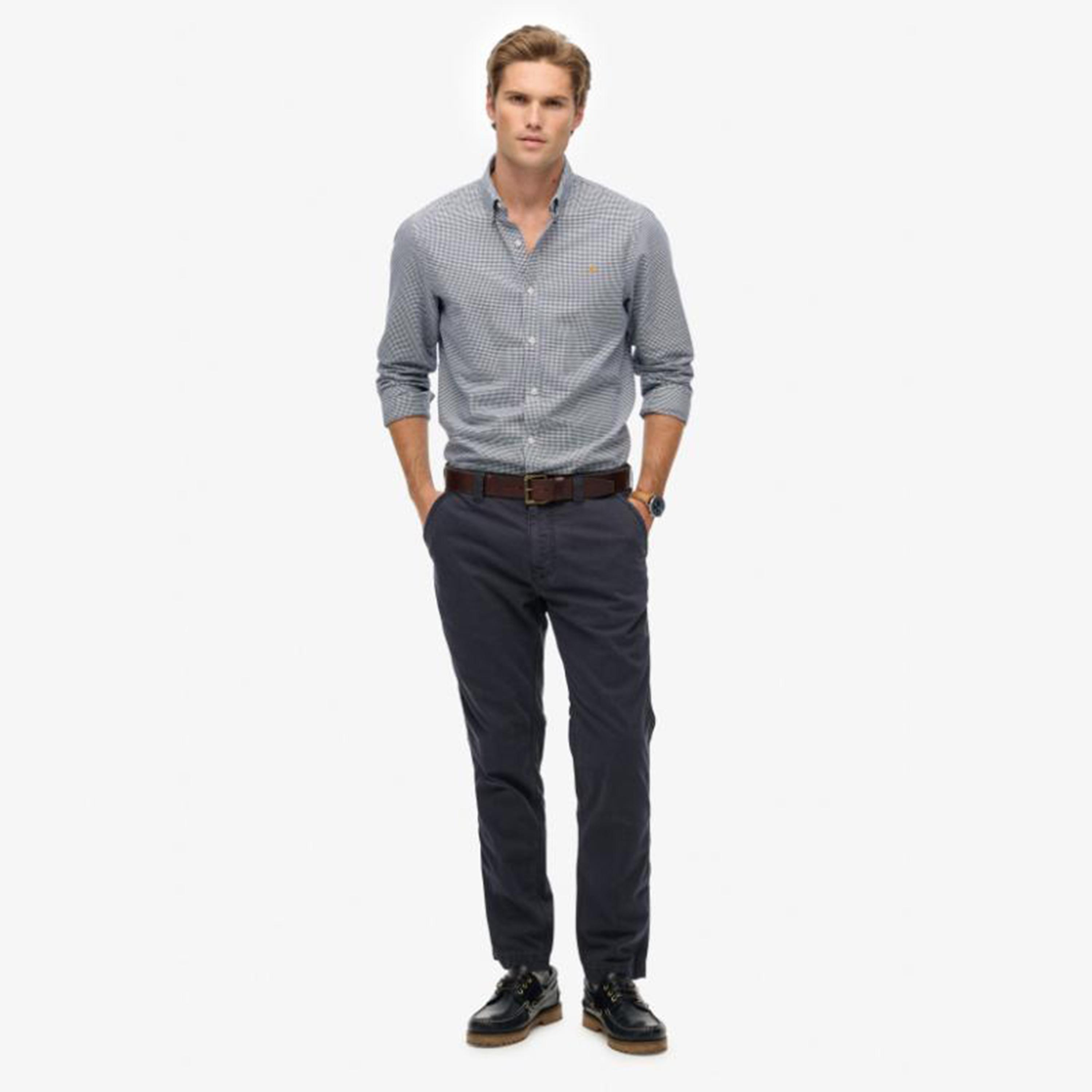 بنطلون تشينو رجالي سادة بخصر متوسط وإغلاق بأزرار وسحاب من سوبر دراي-men-clothing-bottoms-trousersandchinos-chinos-image-4