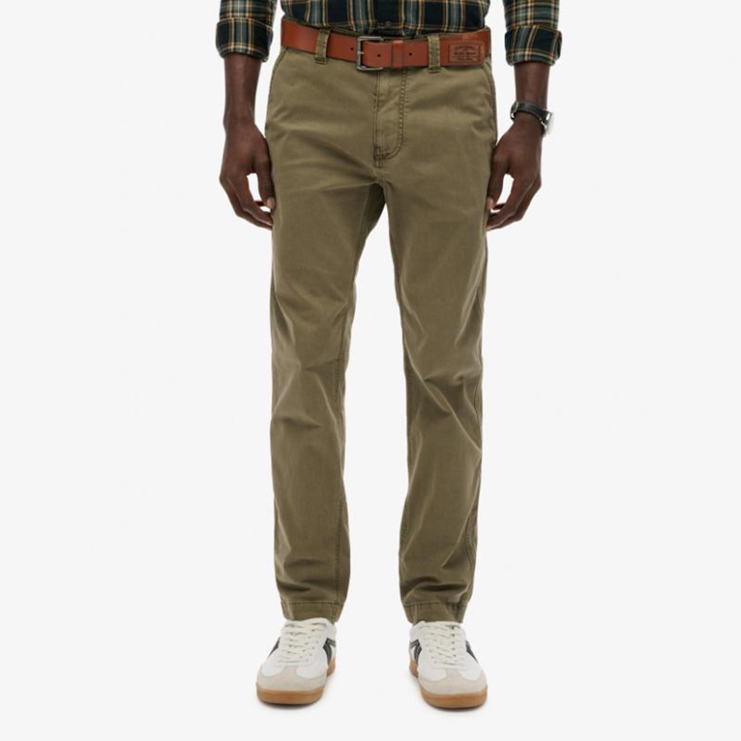 بنطلون تشينو رجالي سادة بخصر متوسط وإغلاق بأزرار وسحاب من سوبر دراي-men-clothing-bottoms-trousersandchinos-chinos-image-5