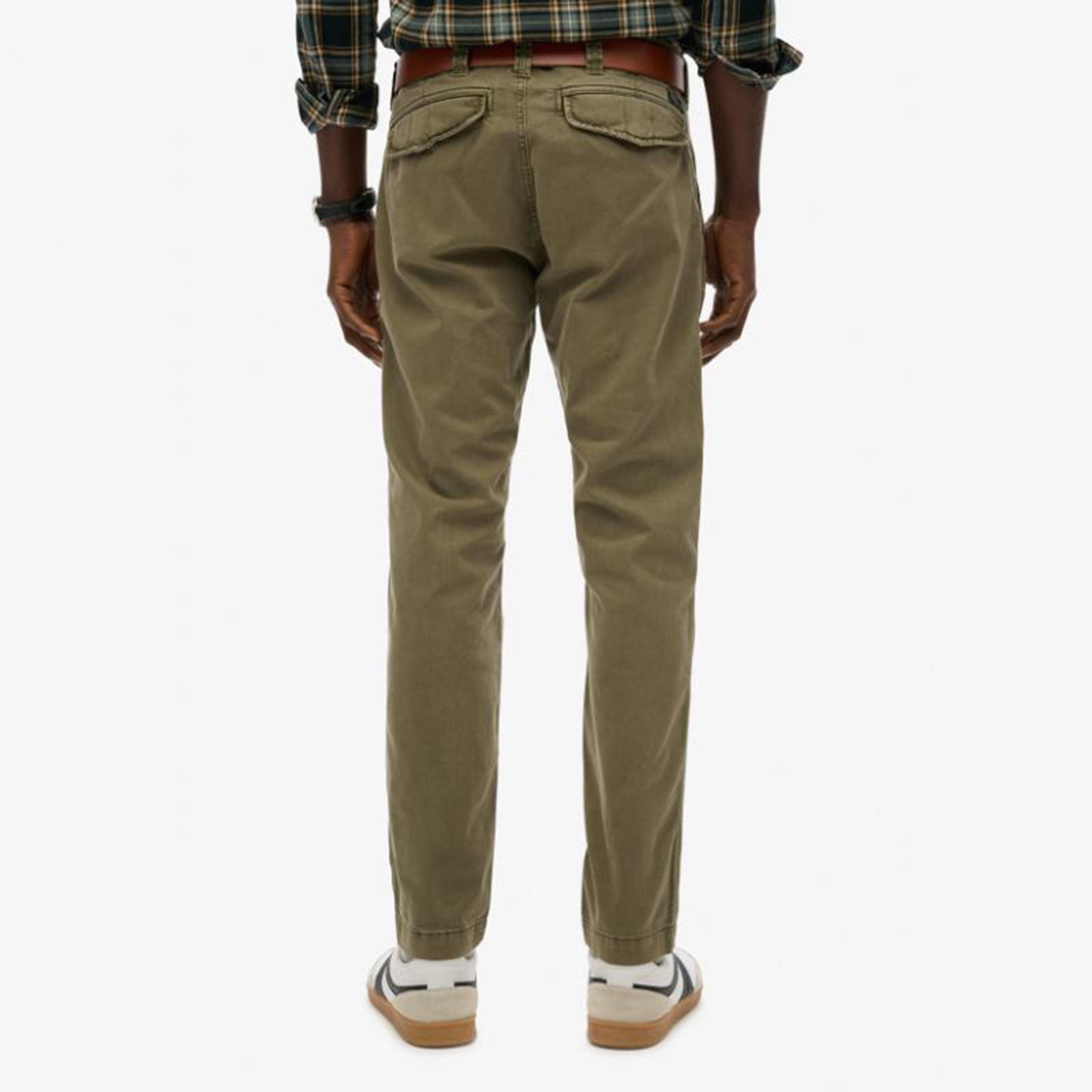 بنطلون تشينو رجالي سادة بخصر متوسط وإغلاق بأزرار وسحاب من سوبر دراي-men-clothing-bottoms-trousersandchinos-chinos-image-1