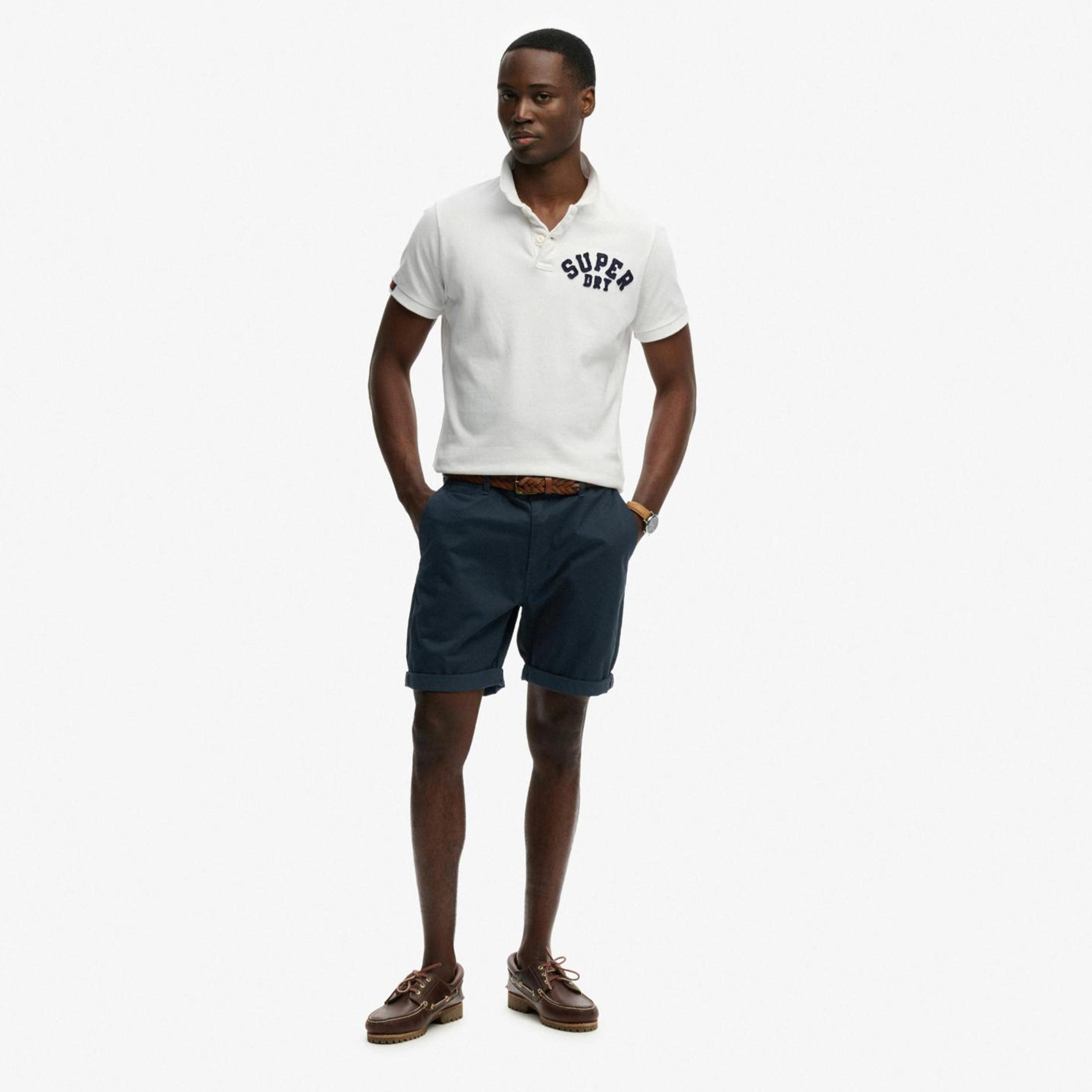 Superdry Plain Mid-Rise Button and Zip Fly Men's Chino Shorts-men-clothing-bottoms-shorts-image-2