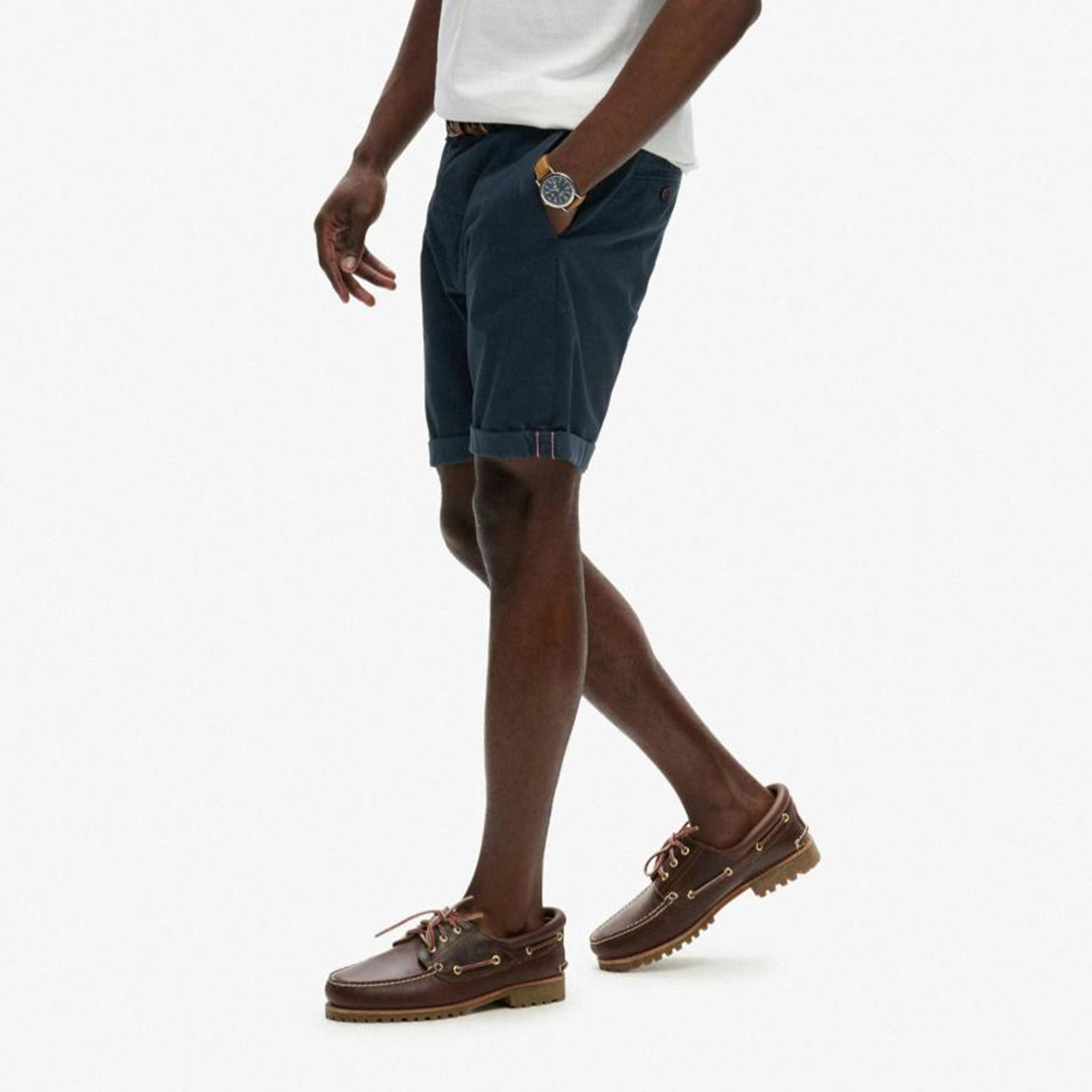 Superdry Plain Mid-Rise Button and Zip Fly Men's Chino Shorts-men-clothing-bottoms-shorts-image-3