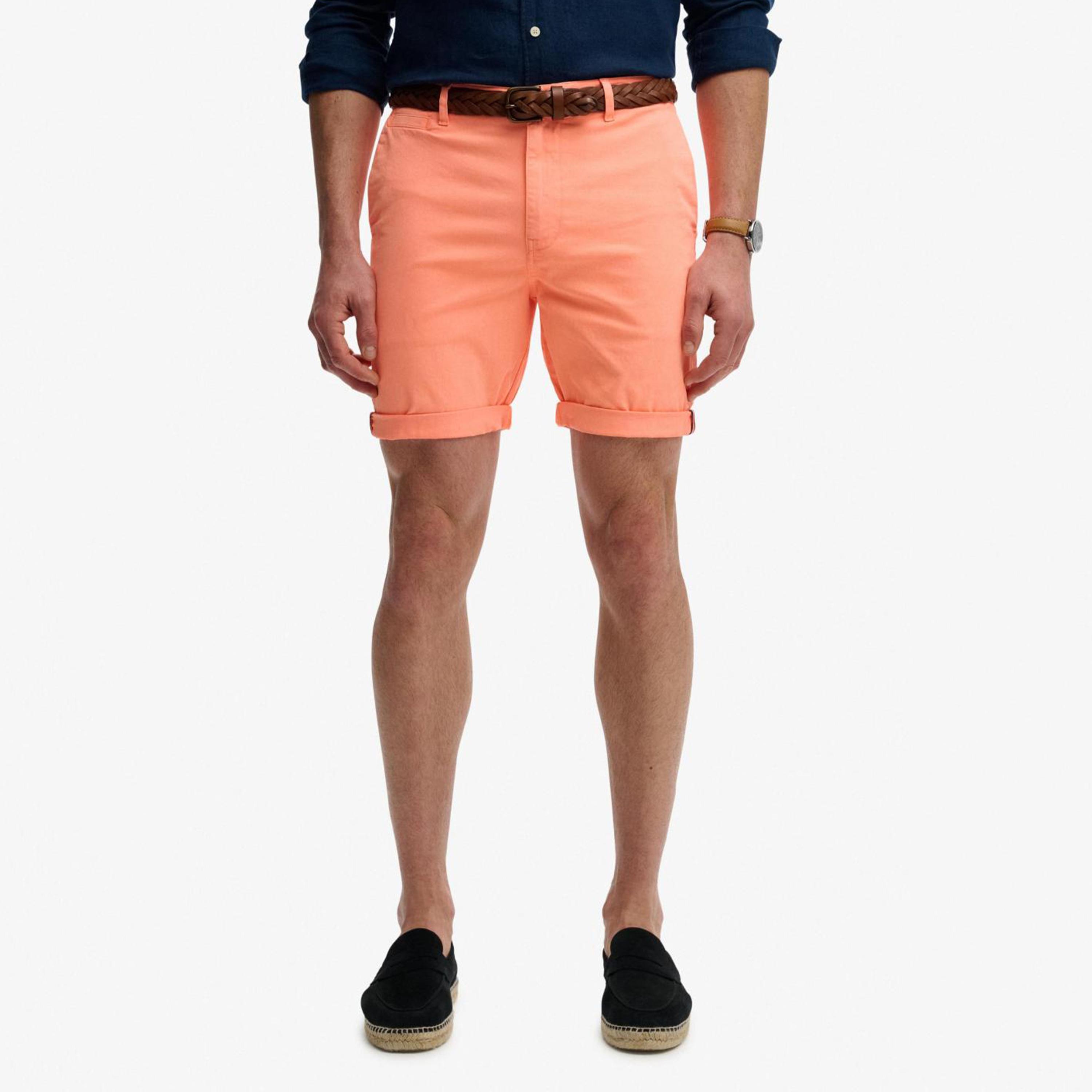 Superdry Plain Mid-Rise Button and Zip Fly Men's Chino Shorts-men-clothing-bottoms-shorts-image-1