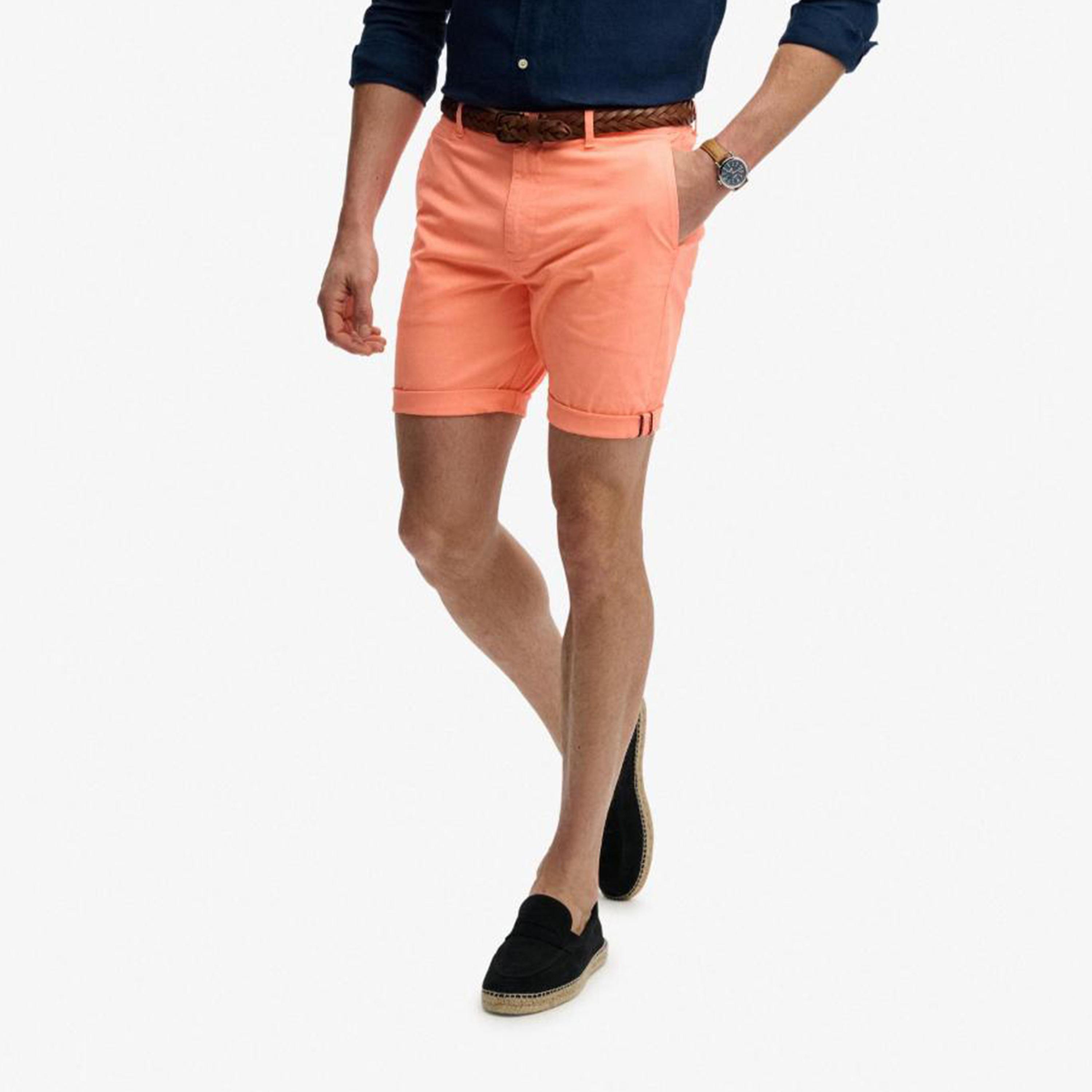 Superdry Plain Mid-Rise Button and Zip Fly Men's Chino Shorts-men-clothing-bottoms-shorts-image-3