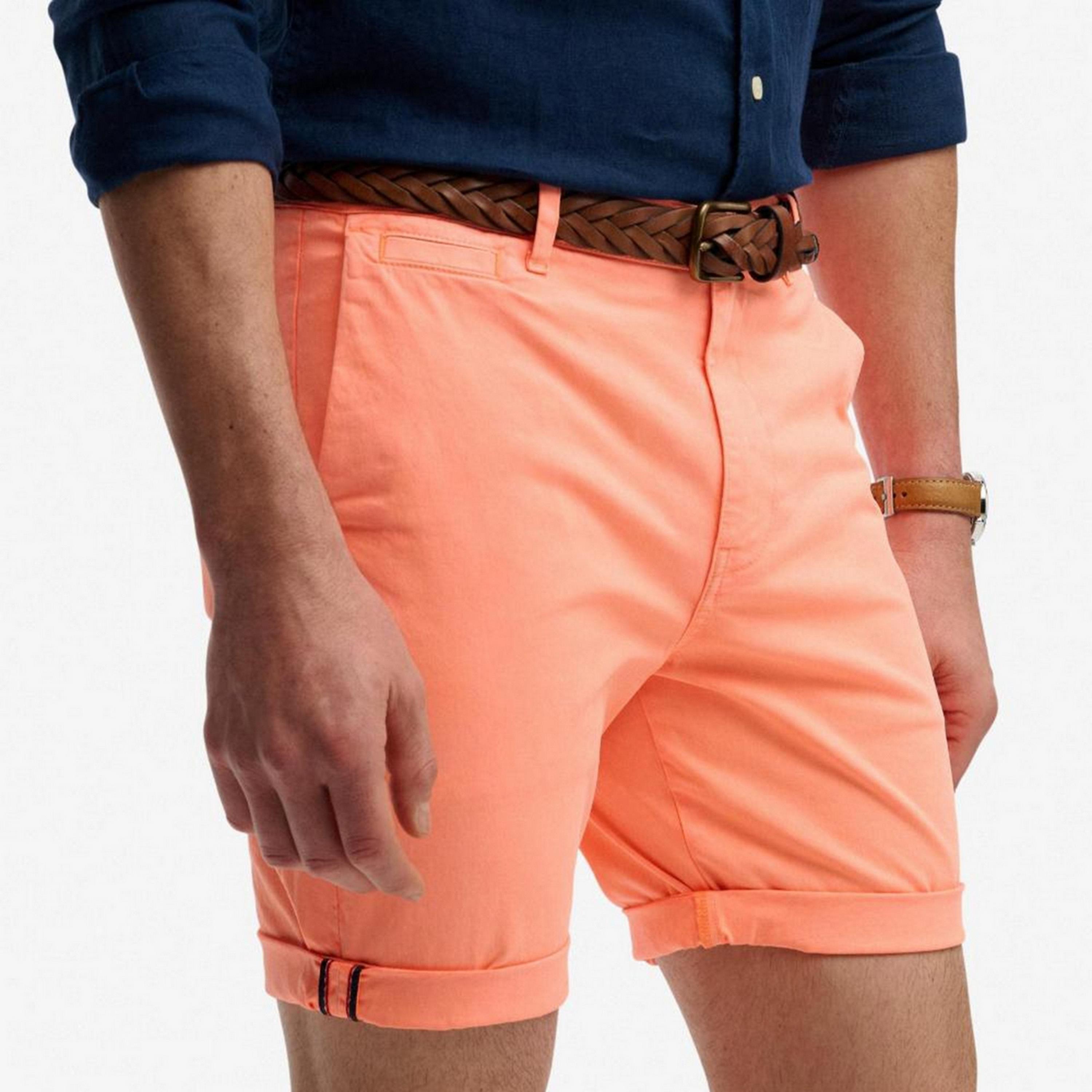 Superdry Plain Mid-Rise Button and Zip Fly Men's Chino Shorts-men-clothing-bottoms-shorts-image-5