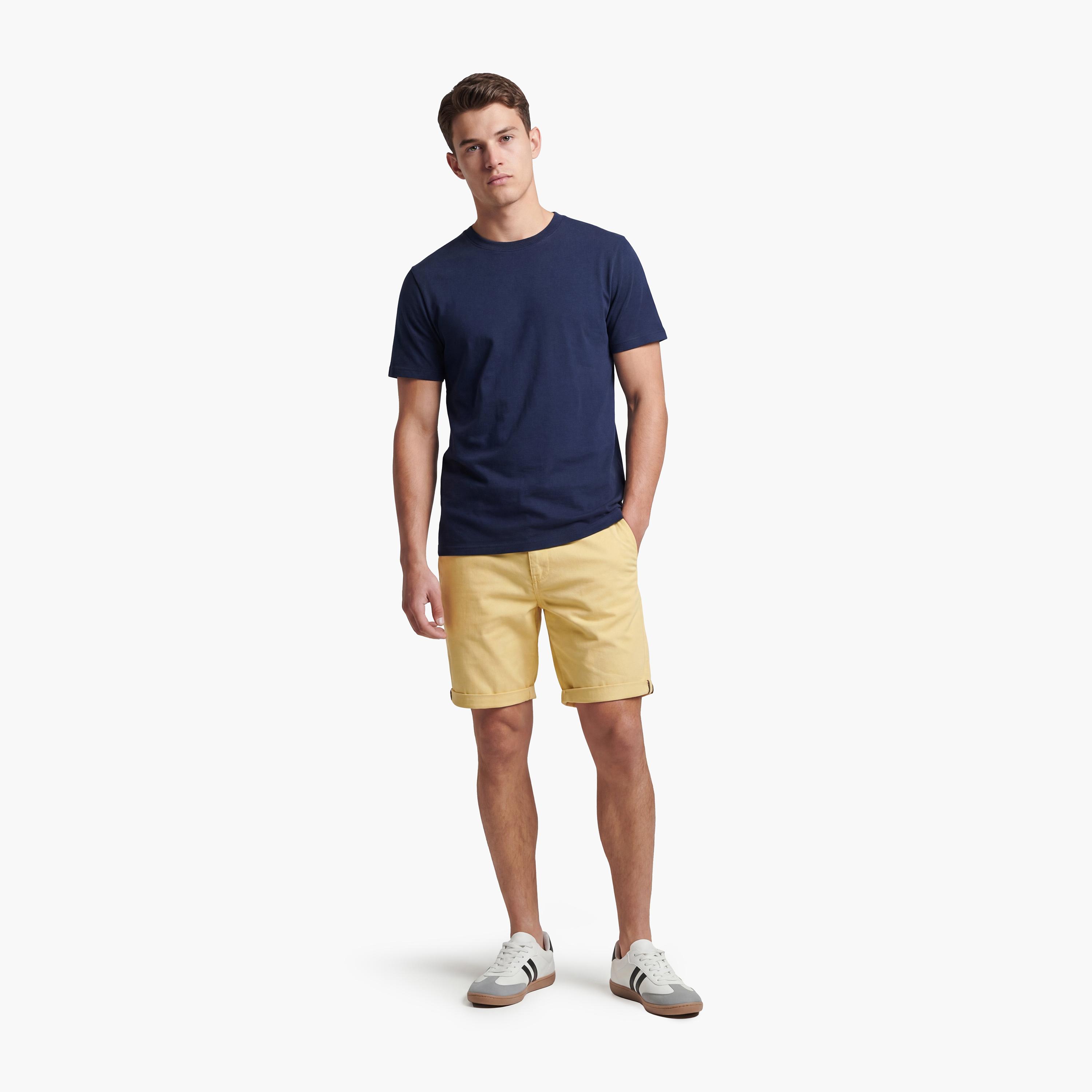 Superdry Plain Mid-Rise Button and Zip Fly Men's Chino Shorts-men-clothing-bottoms-shorts-image-2