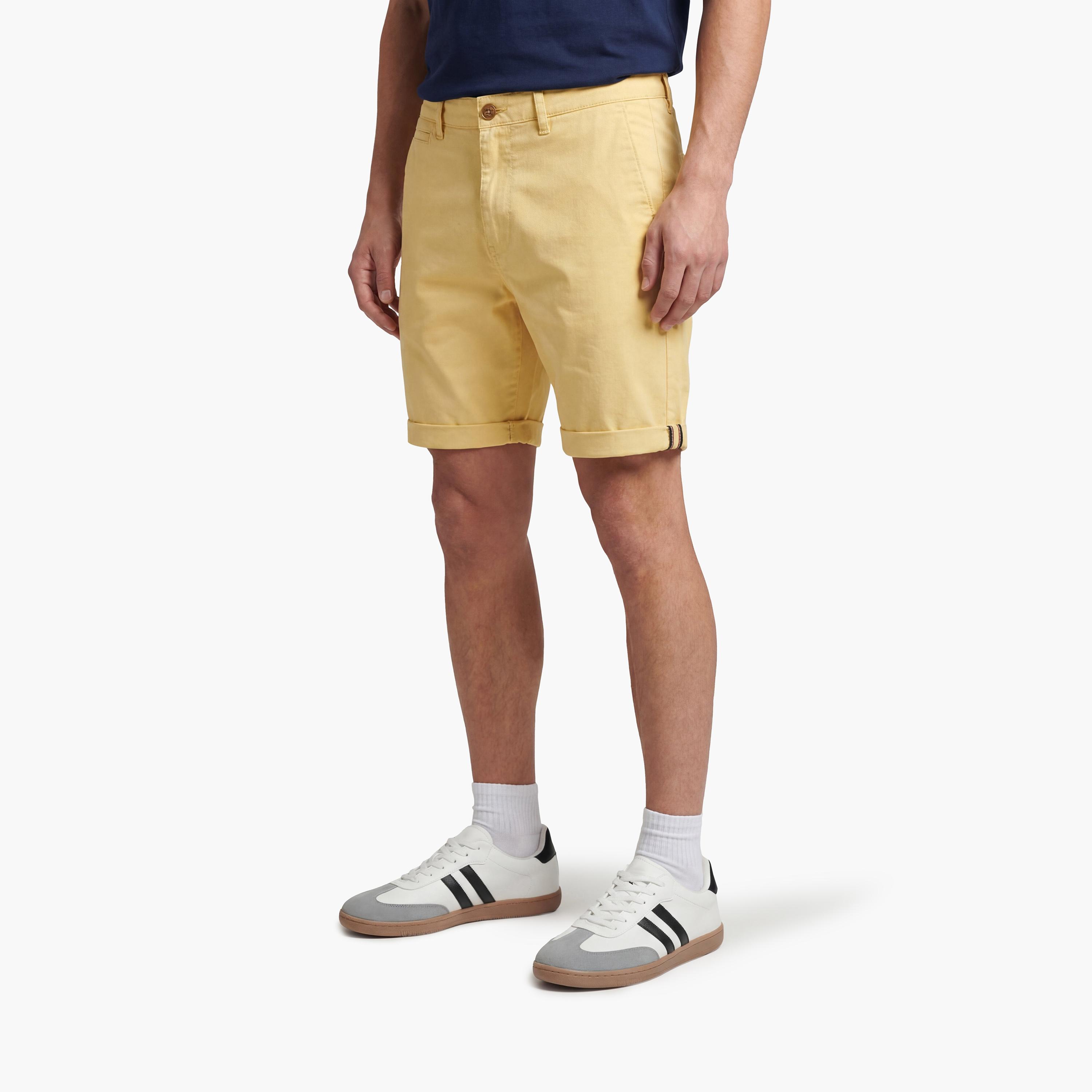 Superdry Plain Mid-Rise Button and Zip Fly Men's Chino Shorts-men-clothing-bottoms-shorts-image-3