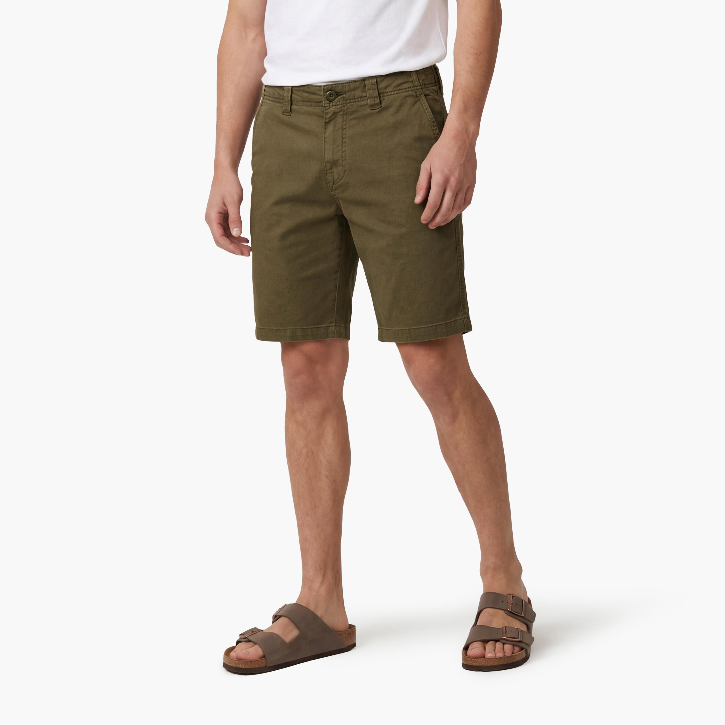 Superdry Plain Mid-Rise Button and Zip Fly Men's Chino Shorts-men-clothing-bottoms-shorts-image-1