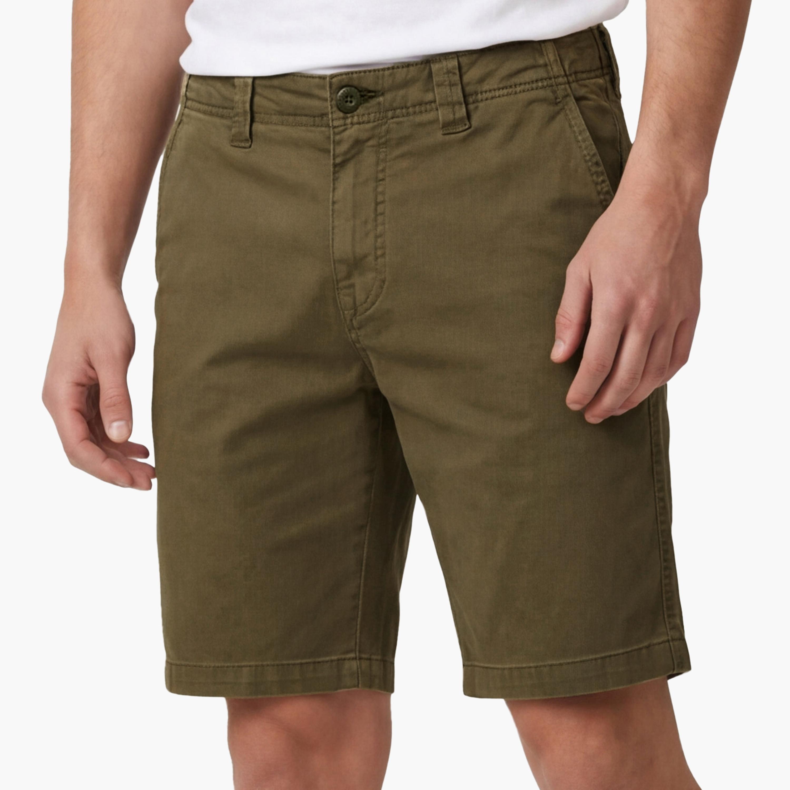 Superdry Plain Mid-Rise Button and Zip Fly Men's Chino Shorts-men-clothing-bottoms-shorts-image-4