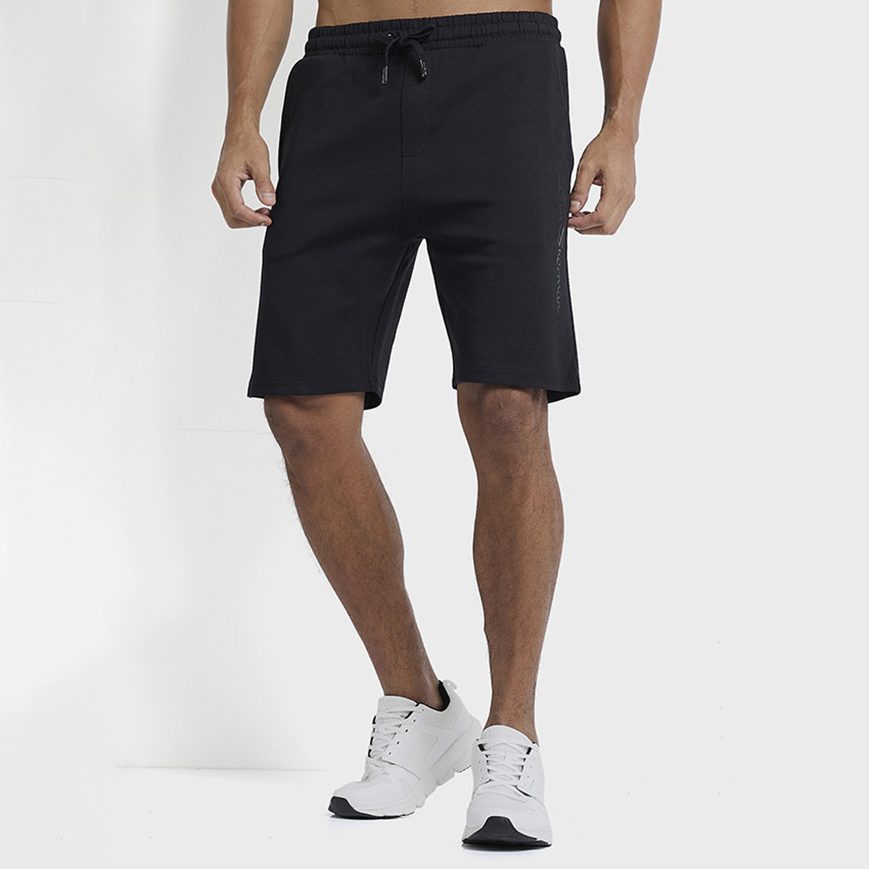 BEN SHERMAN Plain Mid-Rise Elasticated Drawstring Men's Shorts-men-clothing-bottoms-shorts-image-9