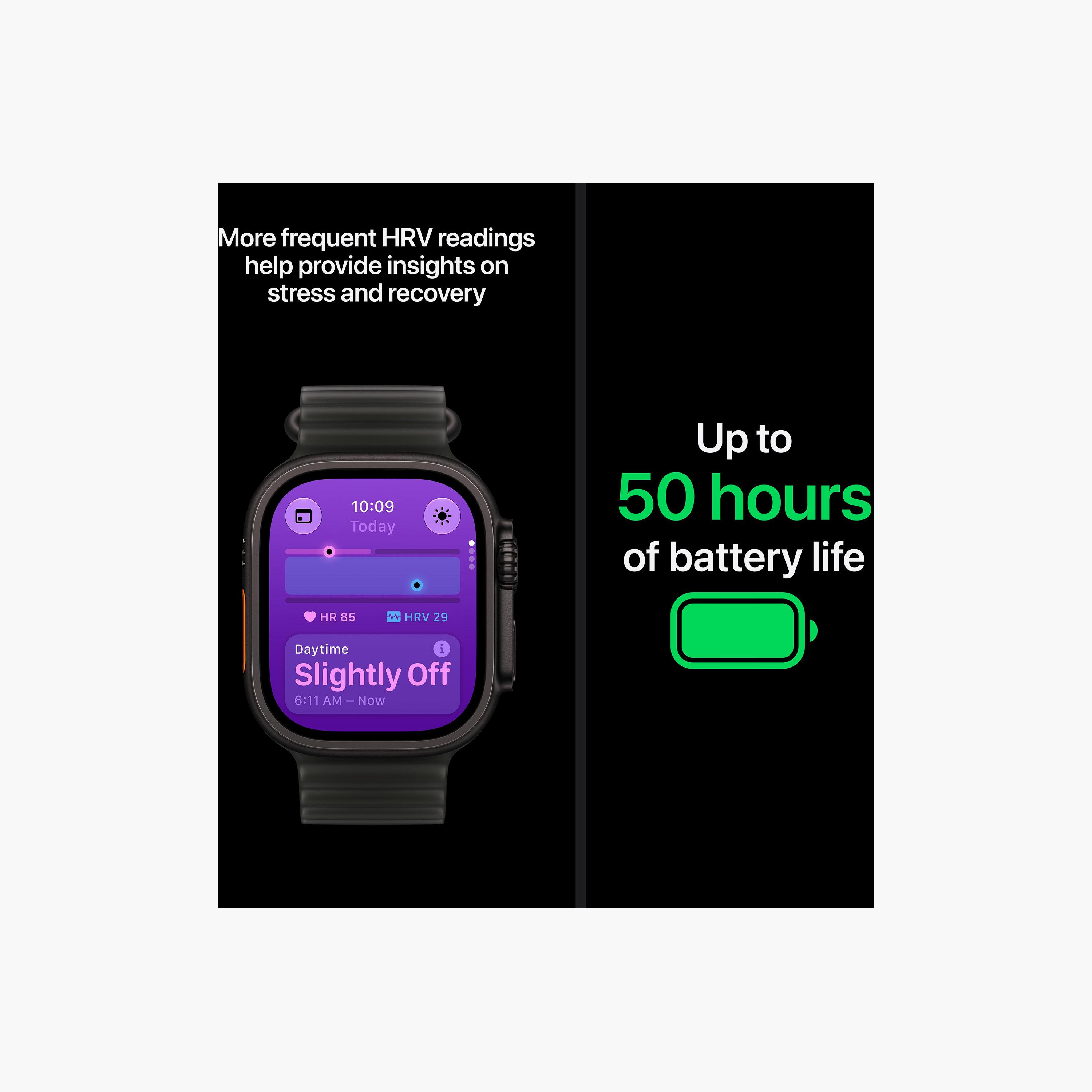 Apple Watch Ultra 4 GPS + Cellular 49mm Black Titanium Case with Burgundy Alpine Loop-men-watchesandjewellery-watches-image-6