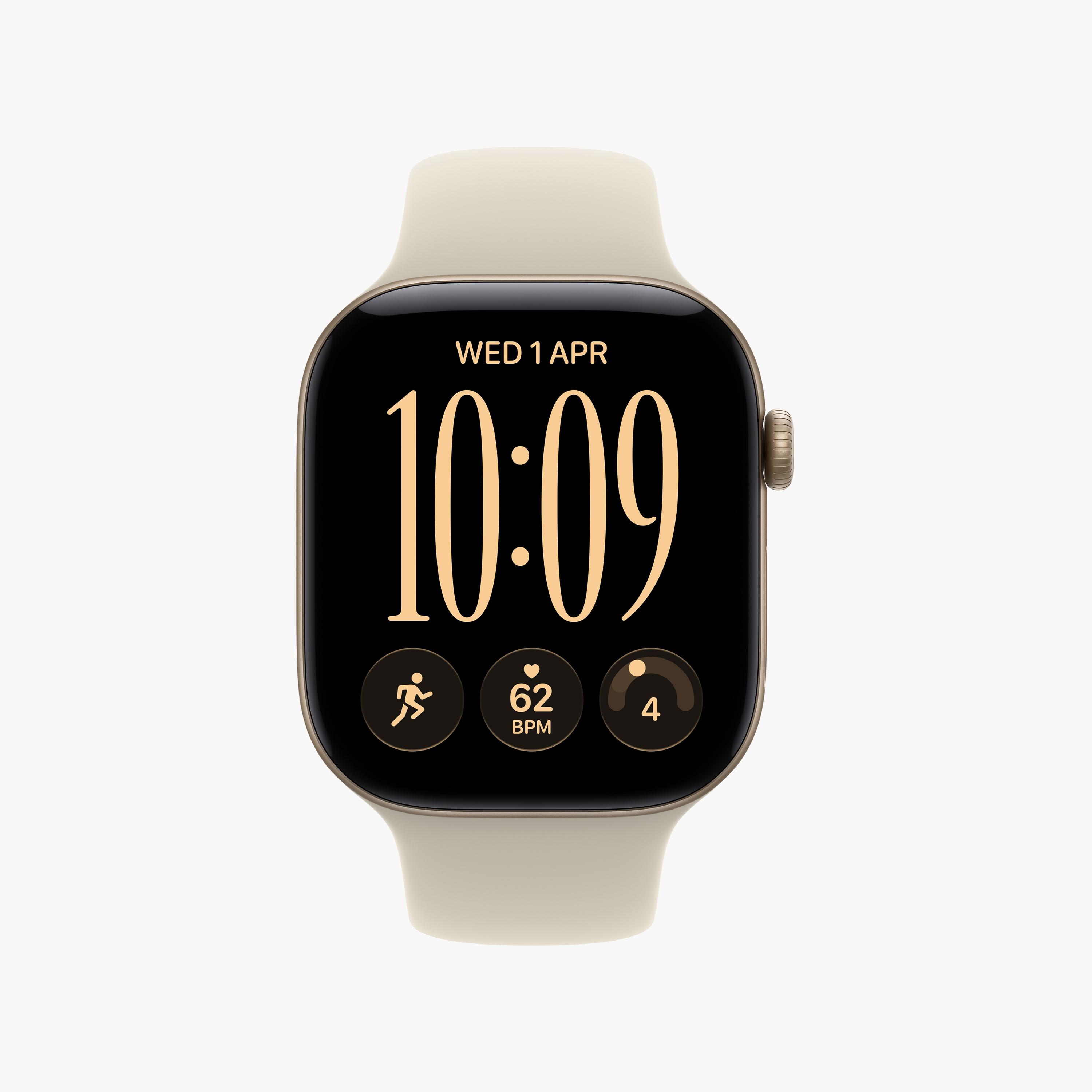 Apple Watch Series 12 GPS 42mm Light Gold Aluminium Case with Sand Sport Band-men-watchesandjewellery-watches-image-1