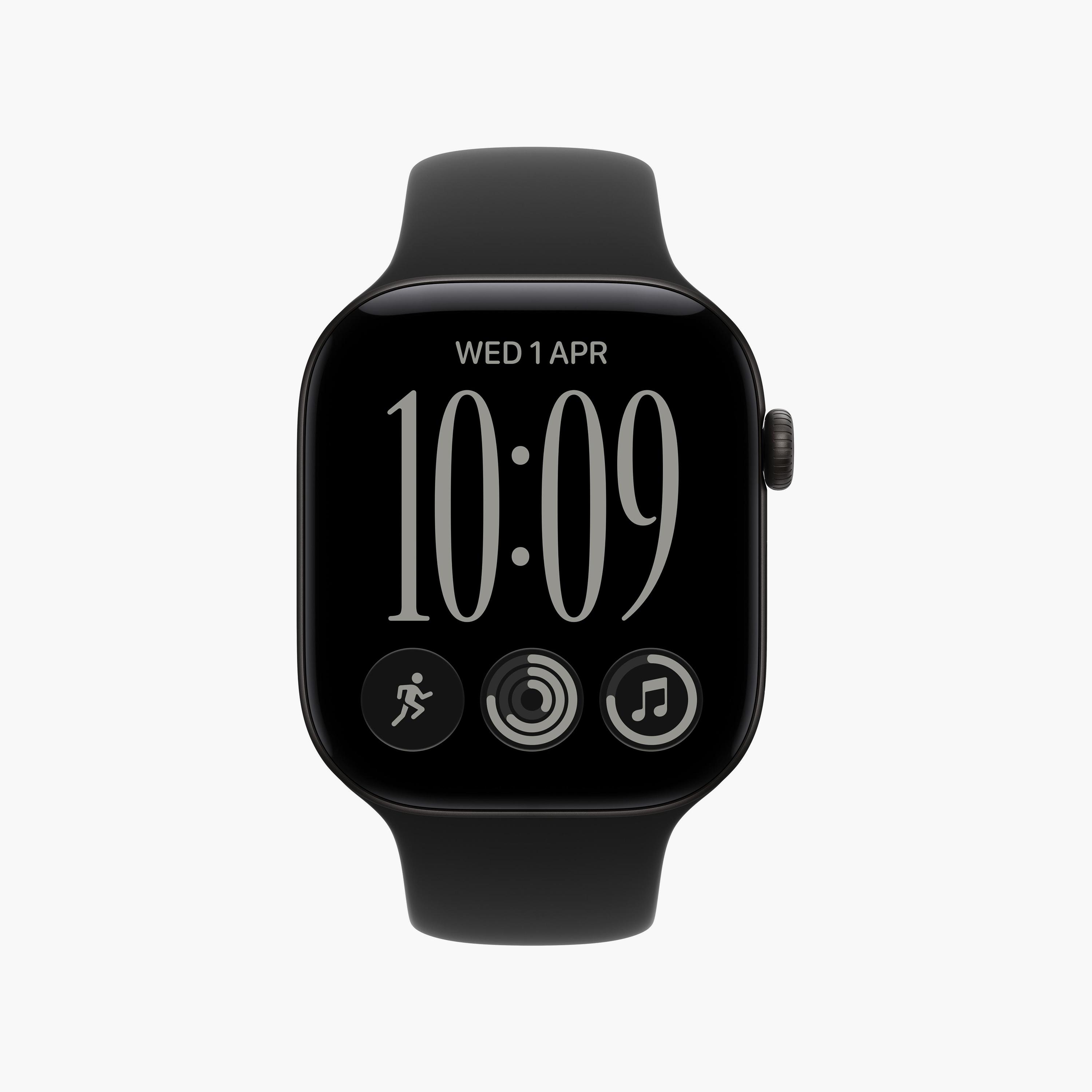 Apple Watch Series 12 GPS 46mm Black Aluminium Case with Black Sport Band-men-watchesandjewellery-watches-image-1