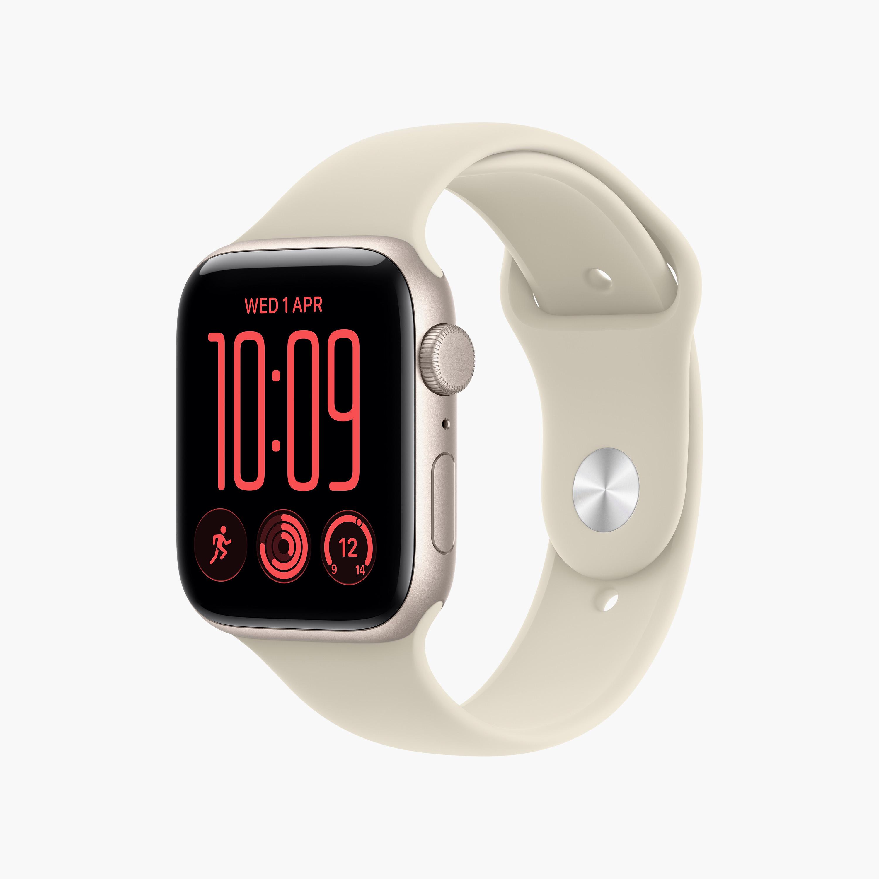 Apple Watch SE 3 GPS 40mm Starlight Aluminium Case with Sand Sport Band-men-watchesandjewellery-watches-image-2