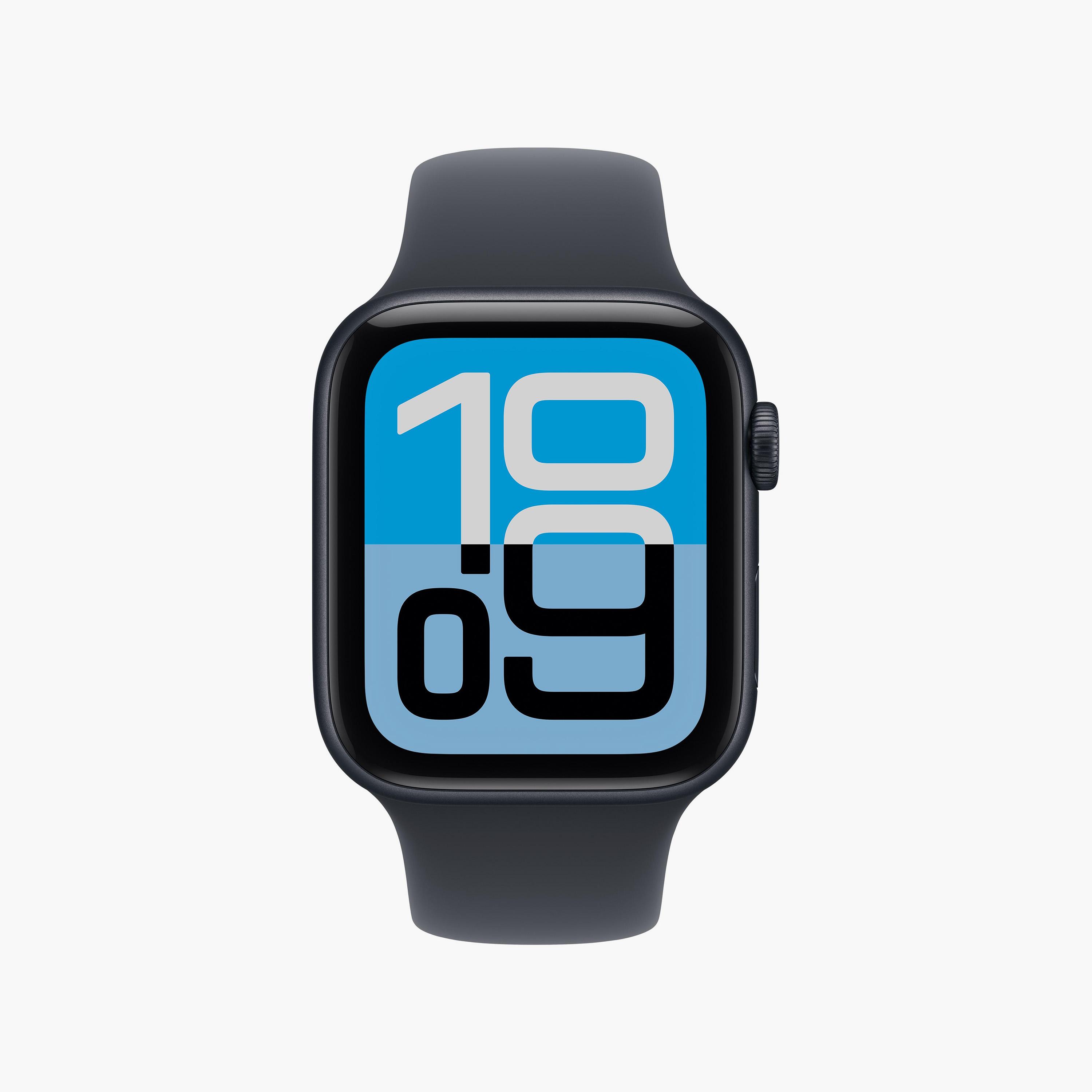 Apple Watch SE 3 GPS 44mm Midnight Aluminium Case with Navy Blue Sport Band-men-watchesandjewellery-watches-image-1