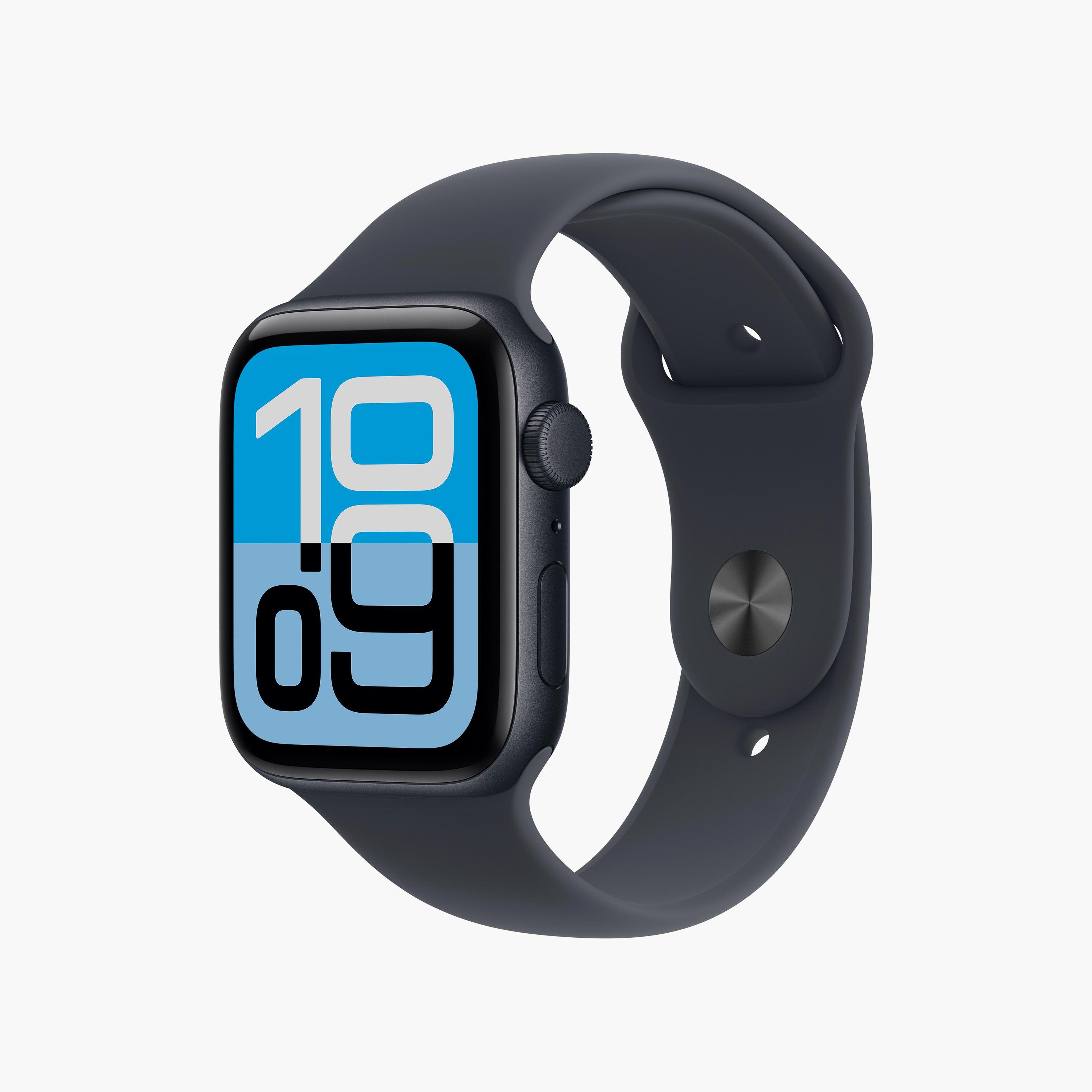 Apple Watch SE 3 GPS 44mm Midnight Aluminium Case with Navy Blue Sport Band-men-watchesandjewellery-watches-image-2