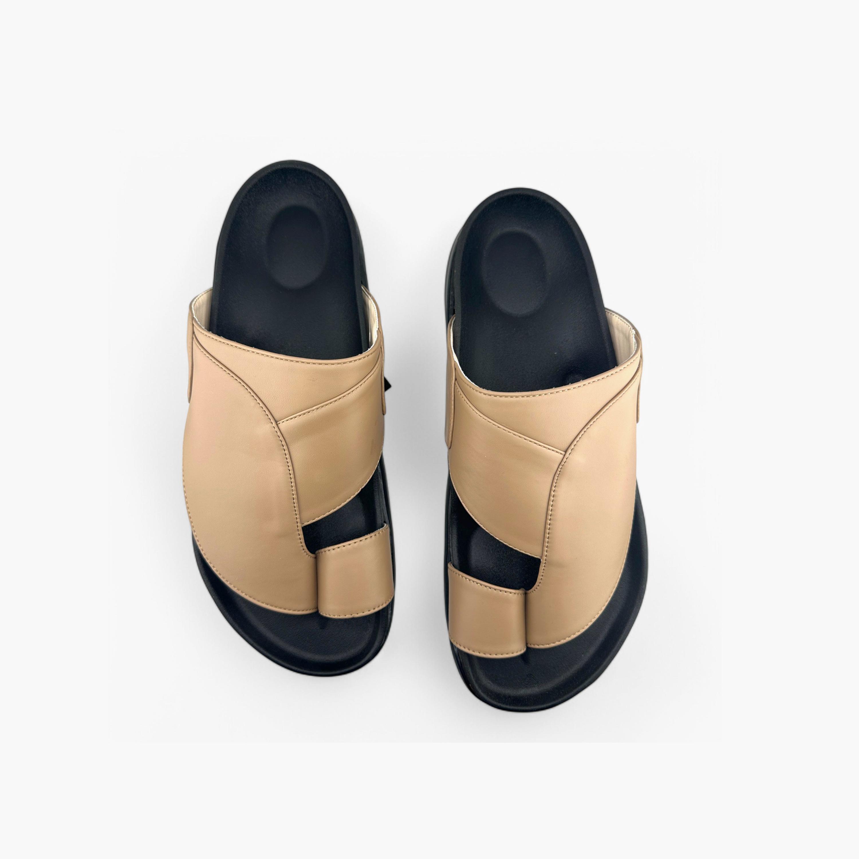 Al Fanoos Men's Slip-On Traditional Arabic Sandals | MK-CF62-men-shoes-sandals-image-4