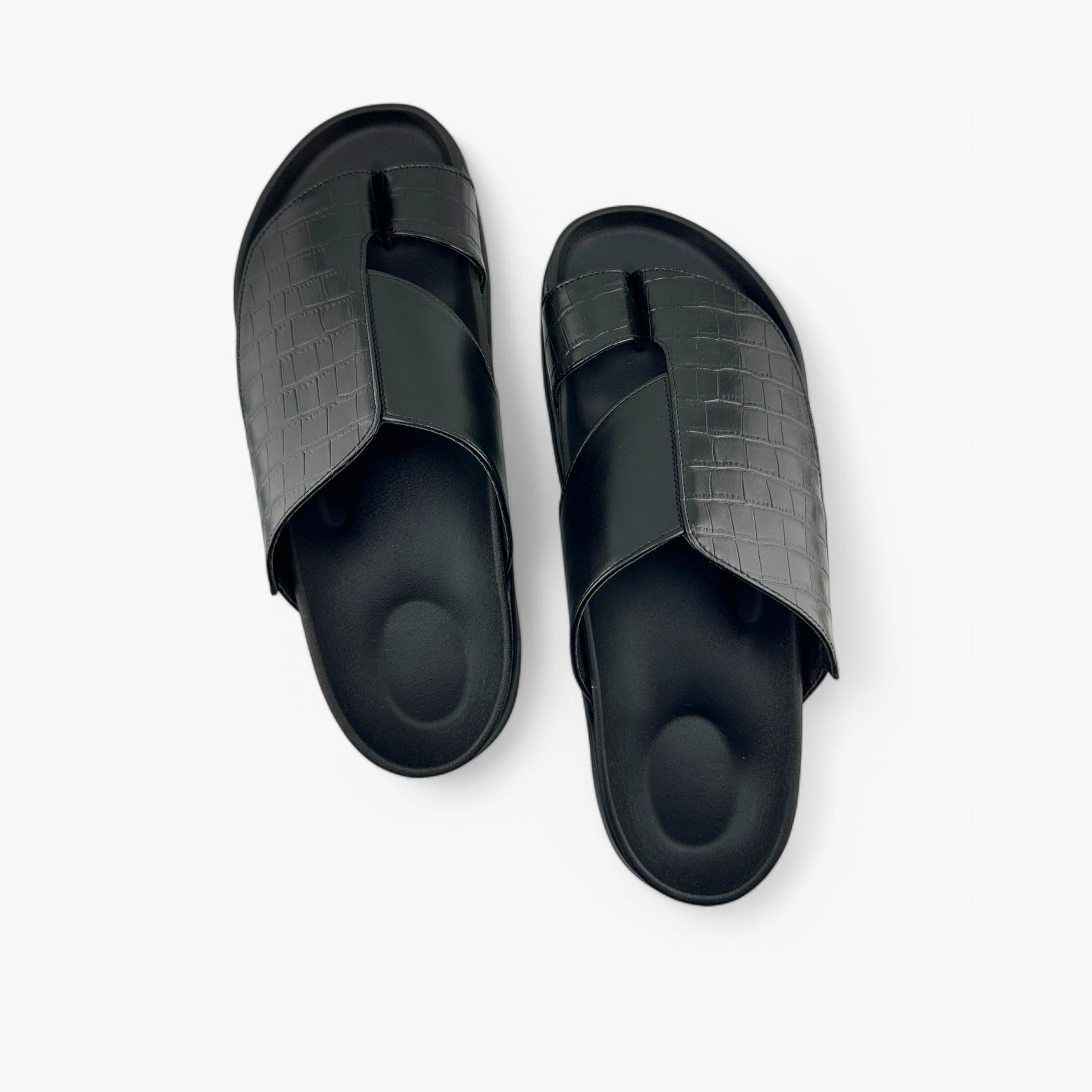 Al Fanoos Men's Slip-On Traditional Arabic Sandals | MK-CF64-men-shoes-sandals-image-3