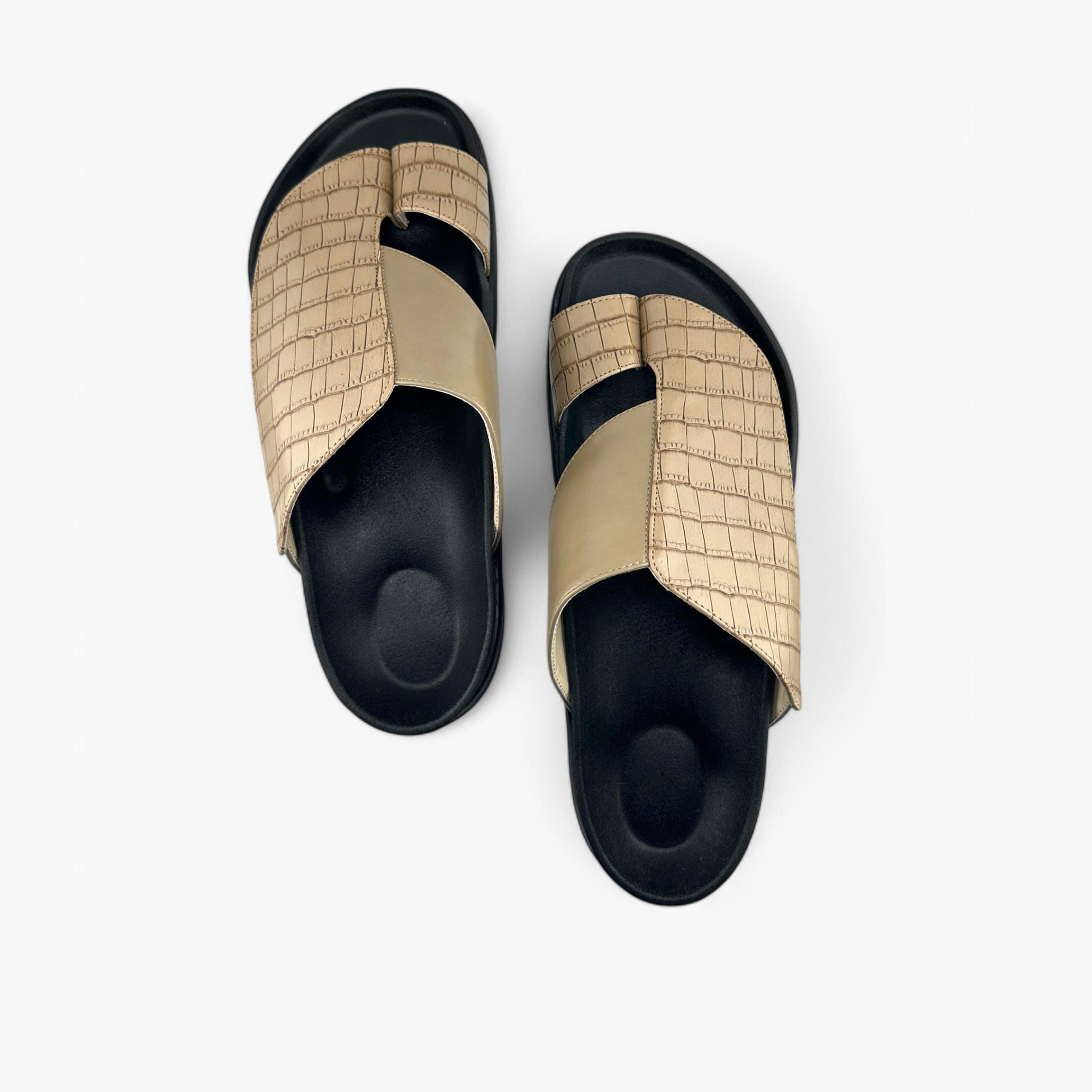 Al Fanoos Men's Slip-On Traditional Arabic Sandals | MK-CF64-men-shoes-sandals-image-3