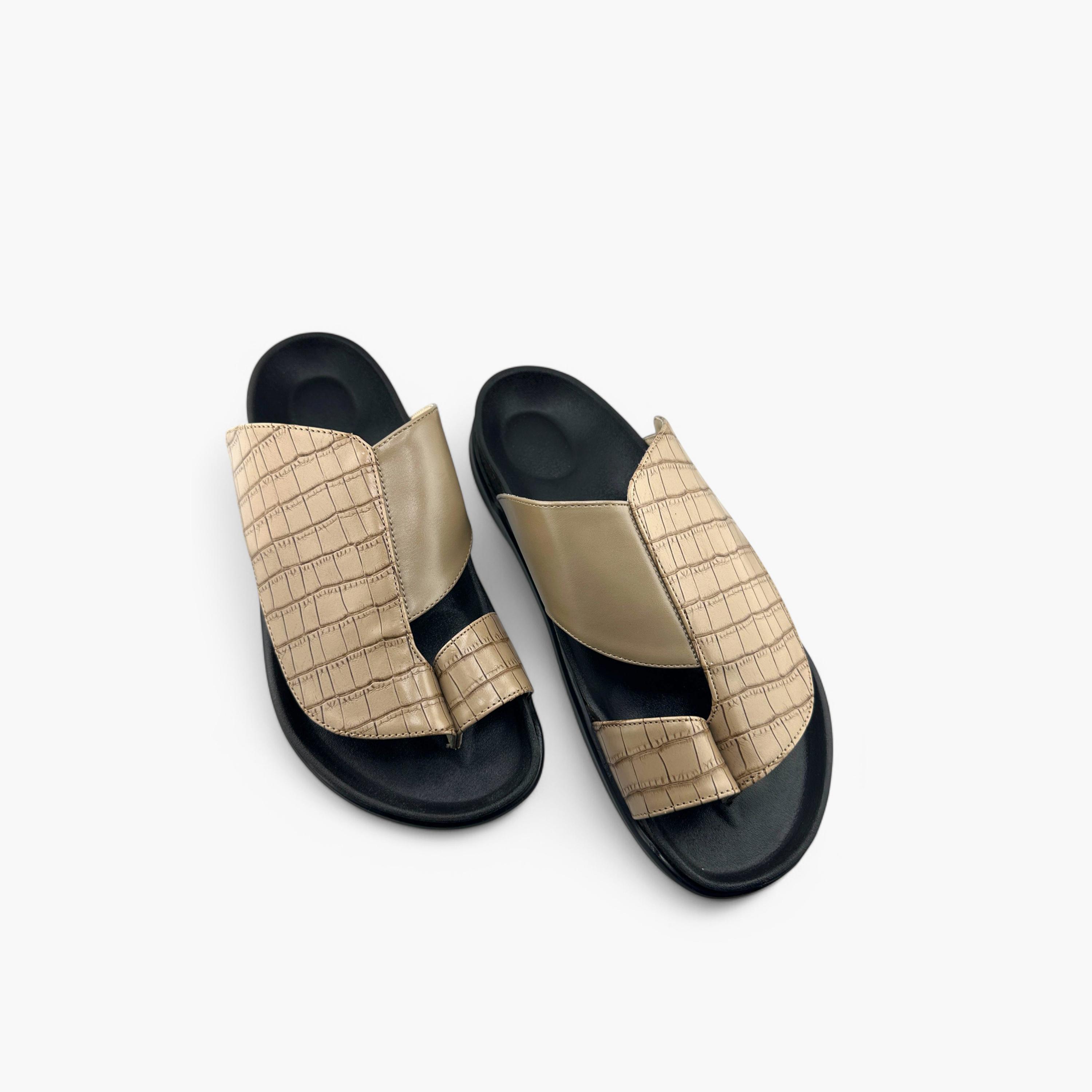 Al Fanoos Men's Slip-On Traditional Arabic Sandals | MK-CF64-men-shoes-sandals-image-4