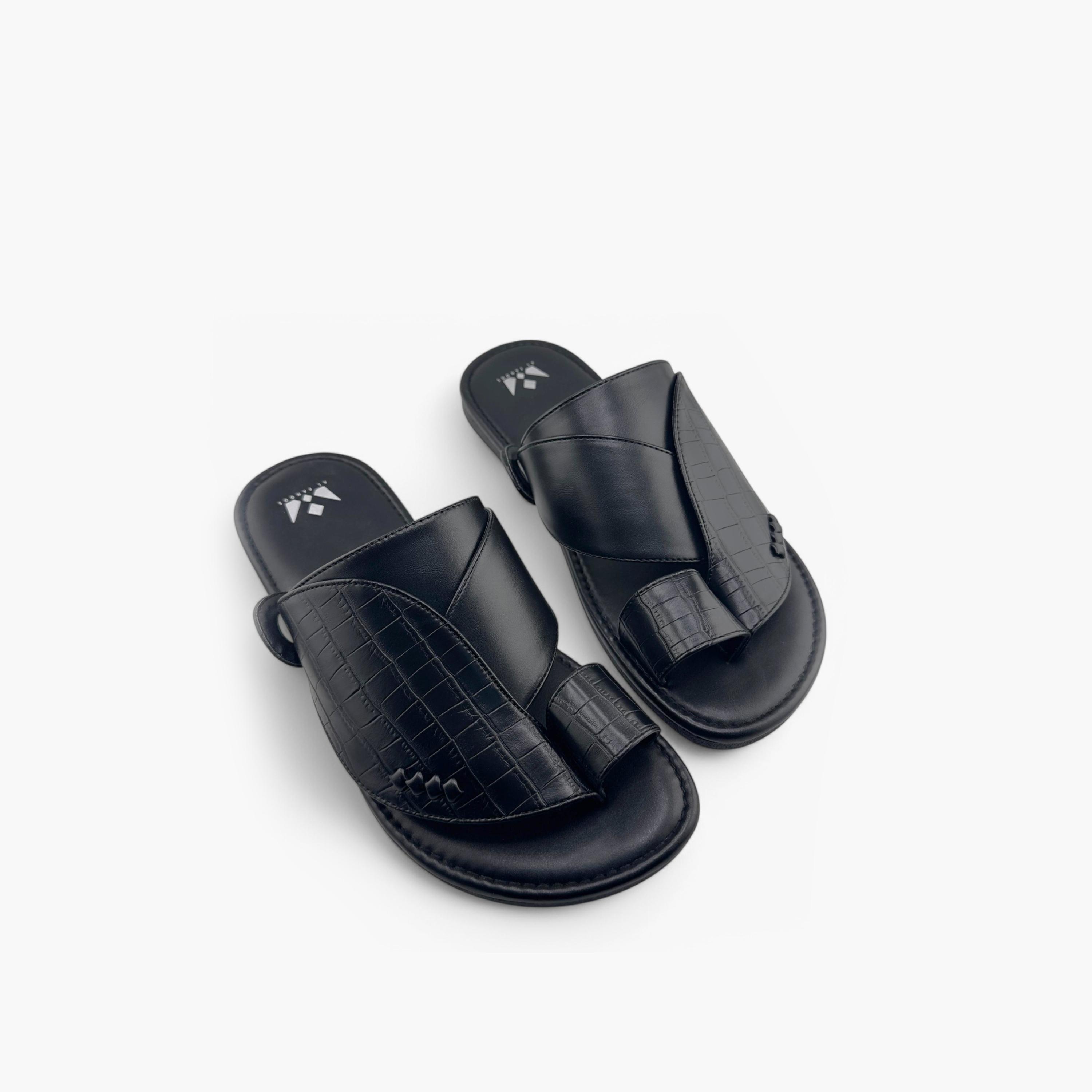 Al Fanoos Men's Slip-On Traditional Arabic Sandals | MK-CF68-men-shoes-sandals-image-3