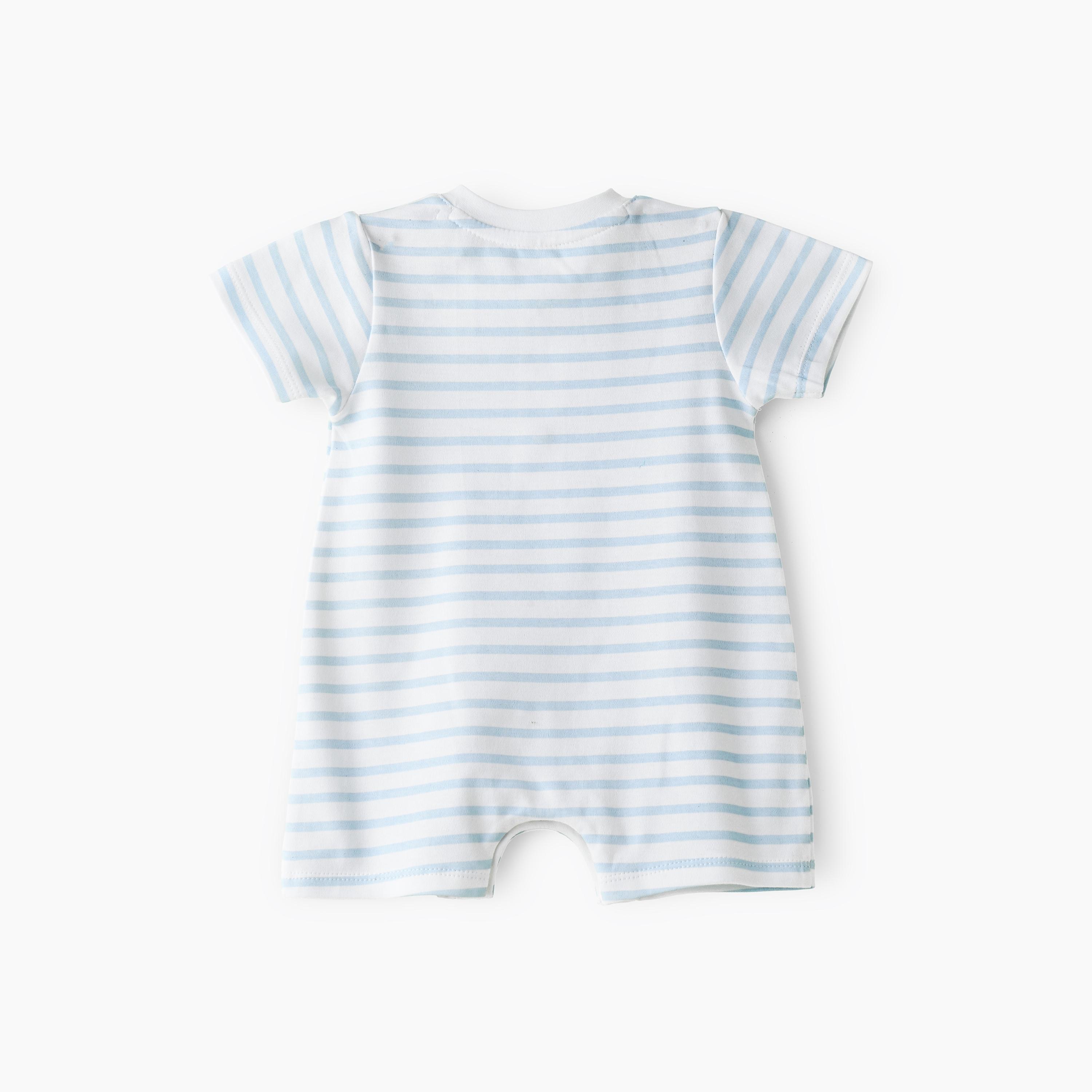 UniqKidz Striped Short Sleeves Romper-baby-boys-clothing-rompers-image-2