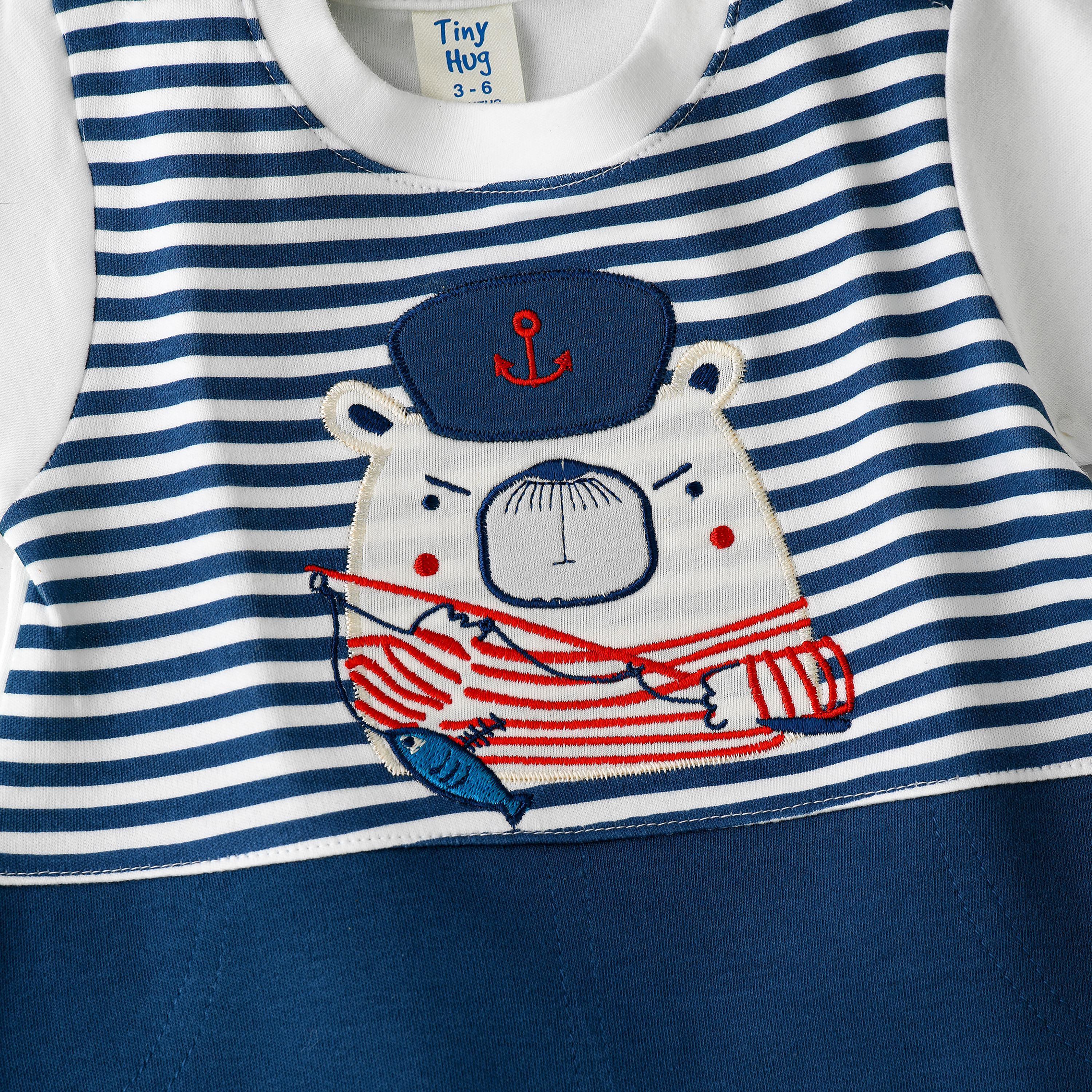UniqKidz Striped Short Sleeves Romper-baby-boys-clothing-rompers-image-3