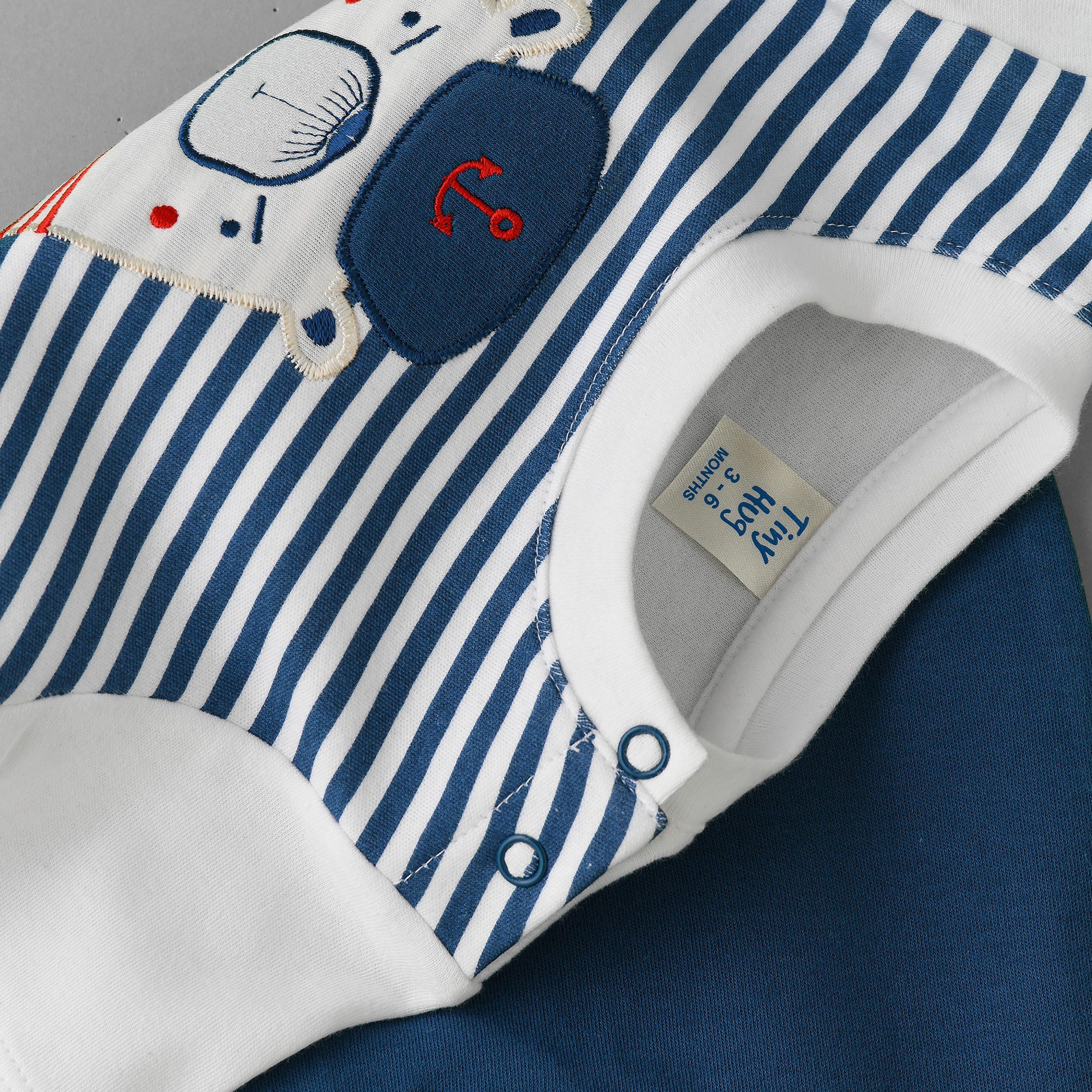 UniqKidz Striped Short Sleeves Romper-baby-boys-clothing-rompers-image-4