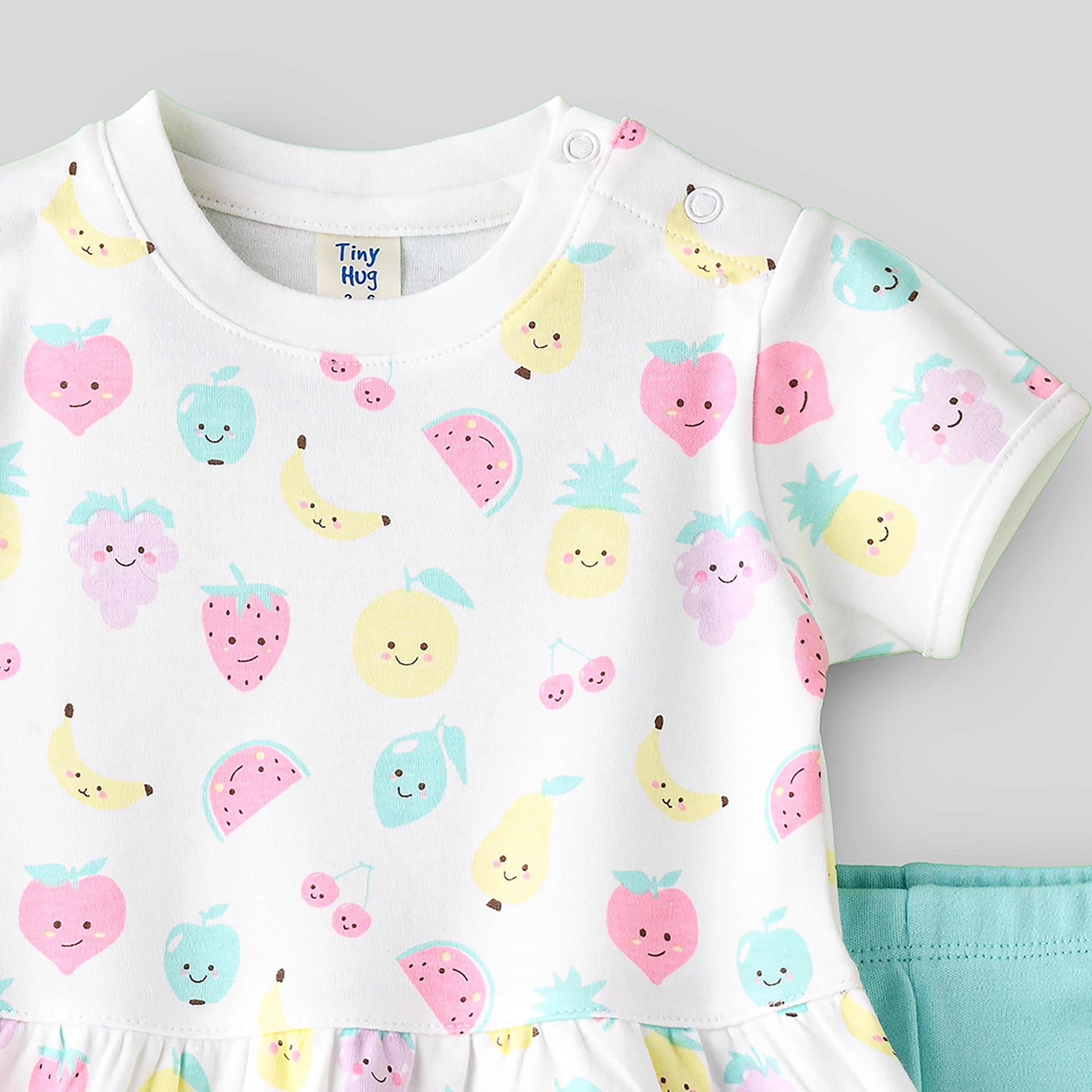 UniqKidz Fruit Printed Short Sleeves Tunic with Leggings-baby-girls-clothing-setsandcoords-image-3