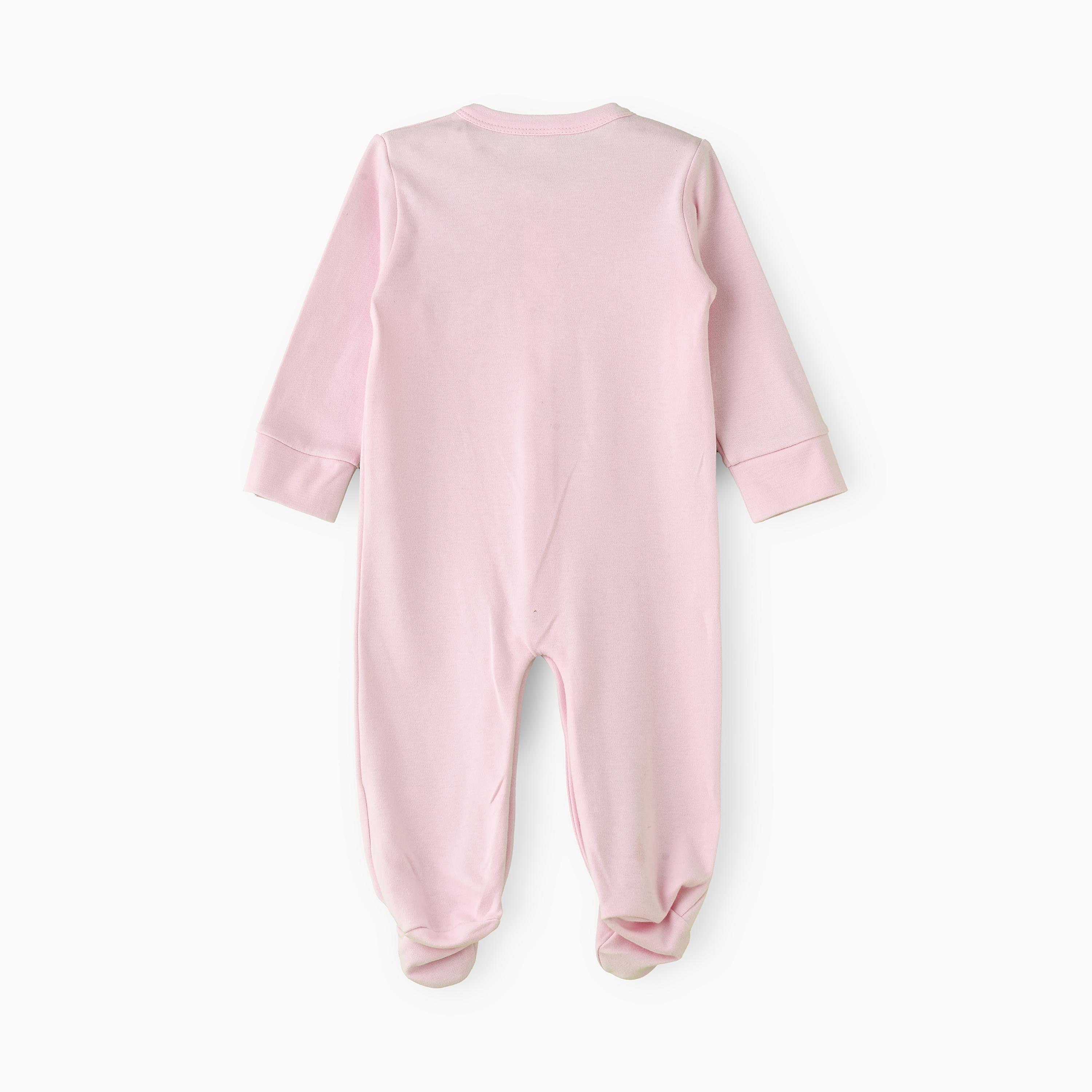 بدلة نوم بأكمام طويلة مطرزة من يونيكيدز-baby-girls-clothing-nightwear-sleepsuits-image-2