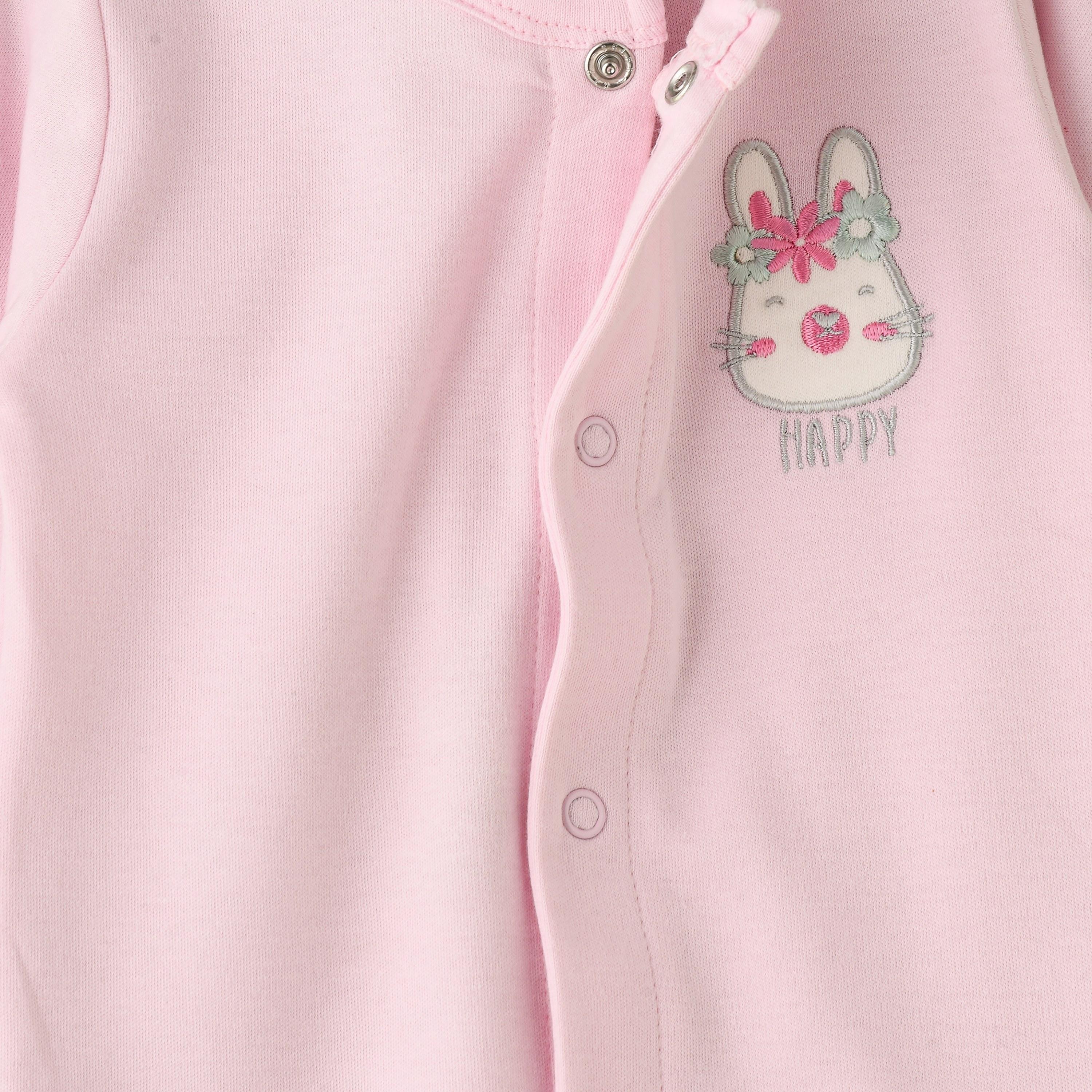 بدلة نوم بأكمام طويلة مطرزة من يونيكيدز-baby-girls-clothing-nightwear-sleepsuits-image-3