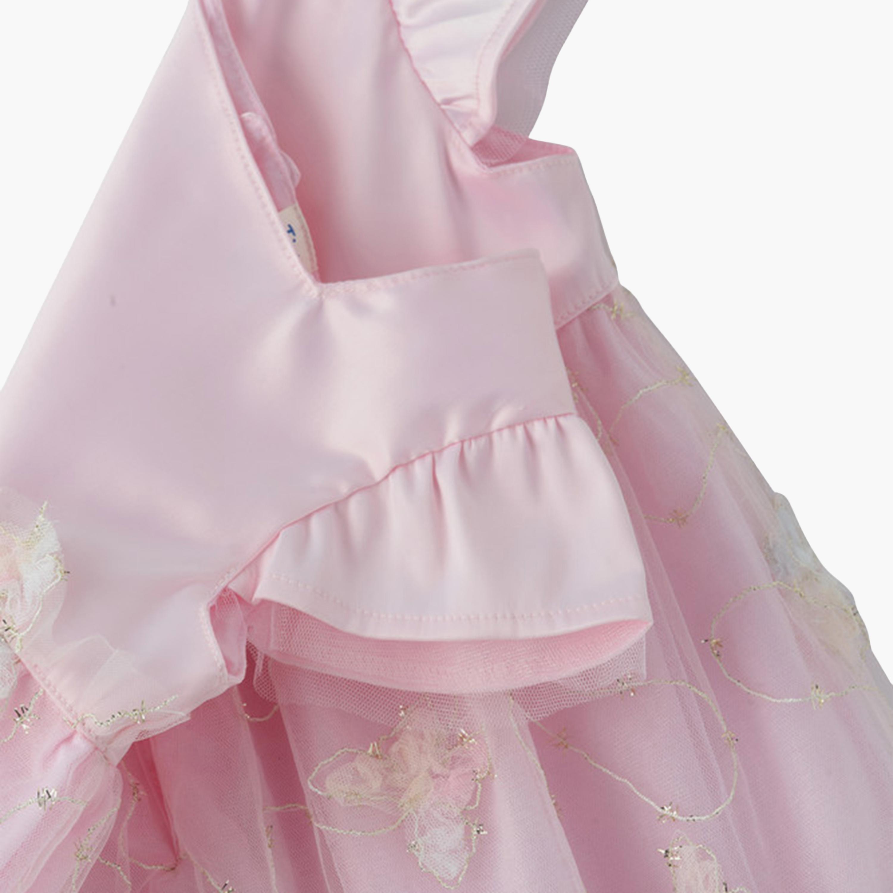 فستان قطن بنقشة زهور وأكمام قصيرة جداً (كاب) من يونيكيدز-baby-girls-clothing-dressesandjumpsuits-image-4