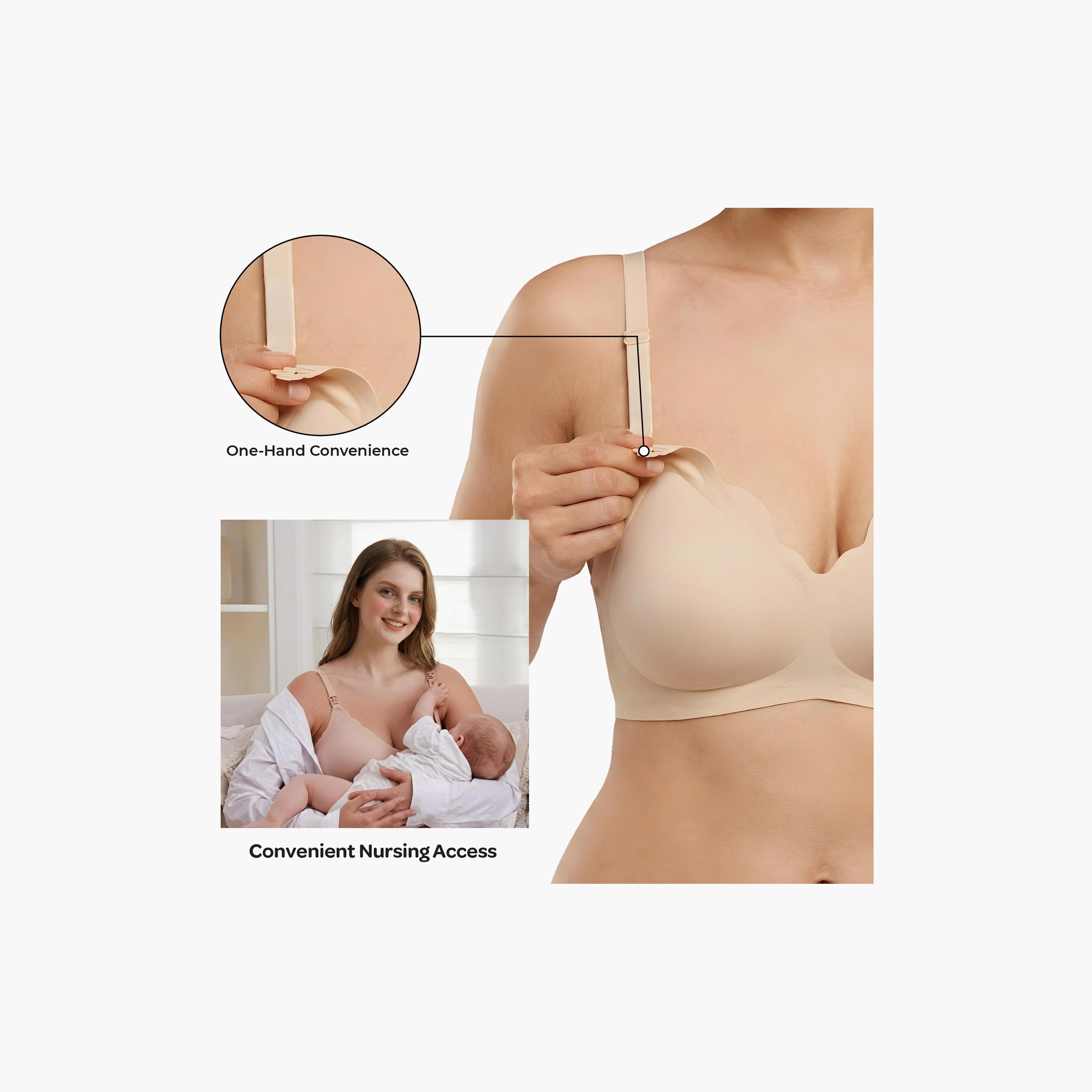 حمالة صدر للرضاعة بدون أسلاك وبدون خياطة وملمس ناعم من مون-women-clothing-maternity-lingerie-bras-image-3