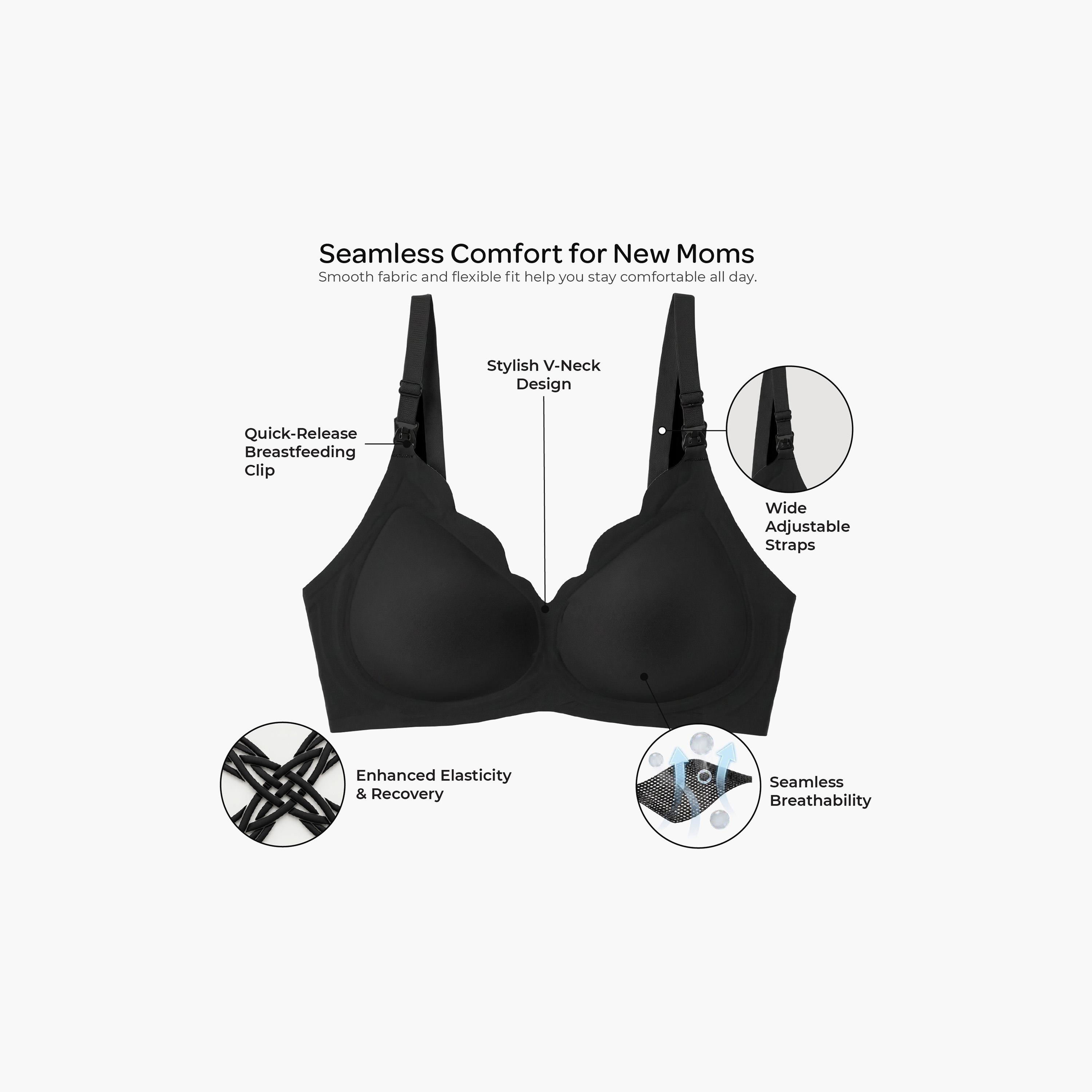 حمالة صدر للرضاعة بدون أسلاك وبدون خياطة وملمس ناعم من مون-women-clothing-maternity-lingerie-bras-image-4