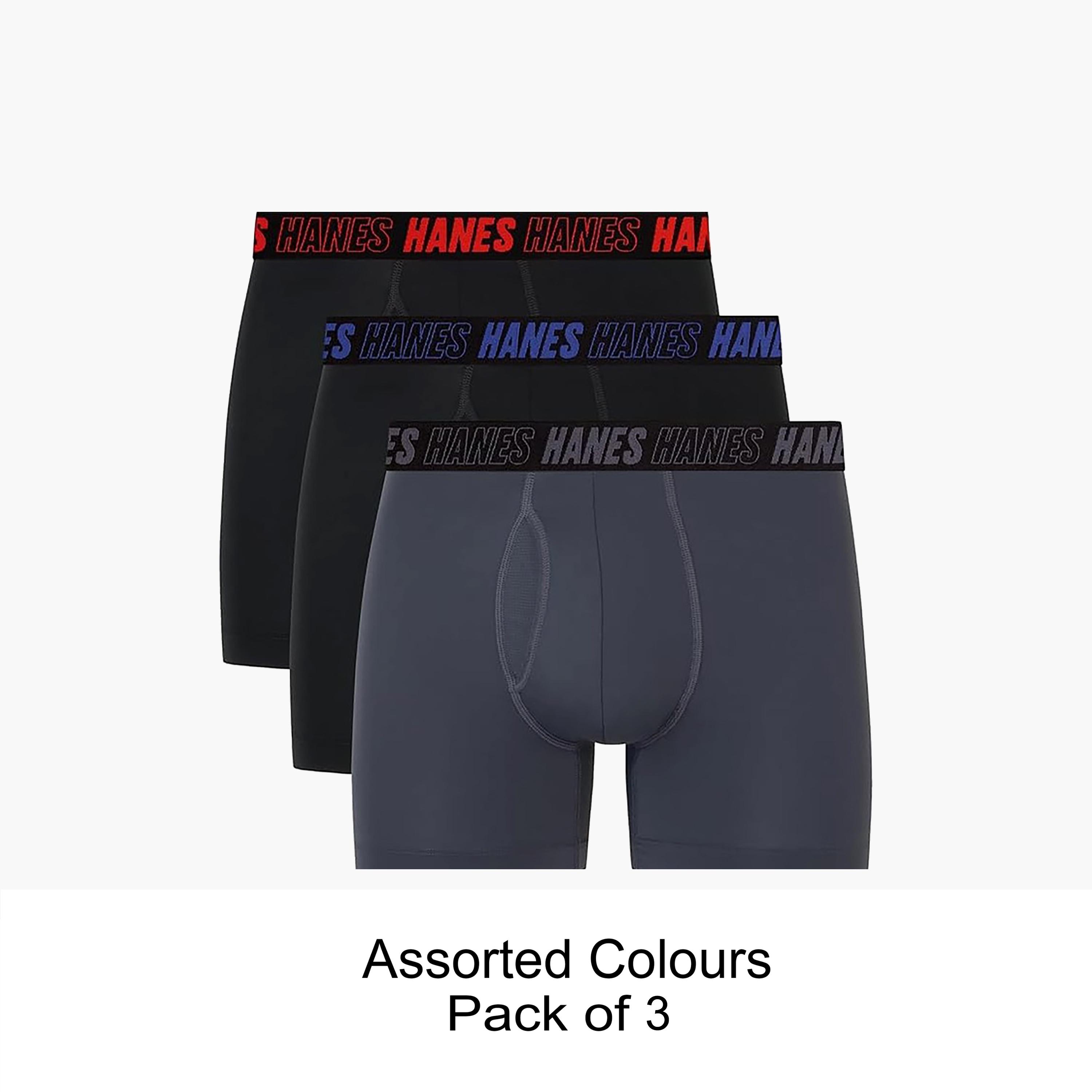 مجموعة متنوعة من 3 سراويل بوكسر رجالية مطبوعة بعلامة تجارية مع حزام خصر من هانز-men-clothing-innerwear-underwear-image-1